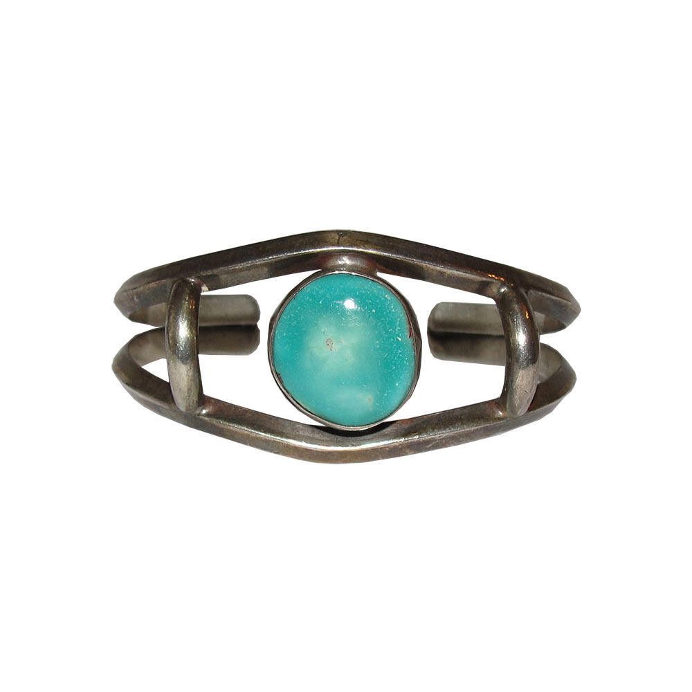 Designer Southwestern Tribal Sterling Turquoise Cuff Bracelet Size ONE SIZE - 1 Thumbnail