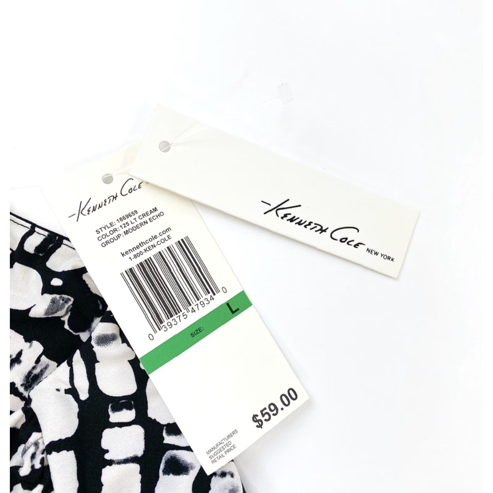 Kenneth Cole Kenneth Cole Tank Top Women Large Black White Sleeveless Boat Neck NWT Multicolor Basic Shirt Size L / US 10 / IT 46 - 6 Thumbnail