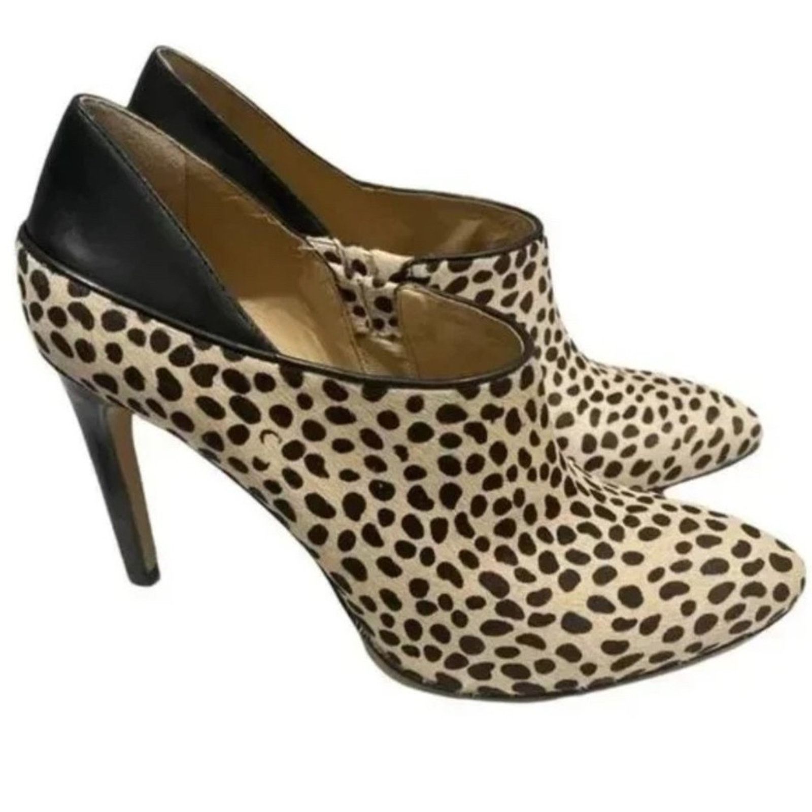 Ann Taylor ANN TAYLOR Animal Print Lianna Pointy Shootie Ankle Boots Size US 8.5 / IT 38.5 - 4 Thumbnail