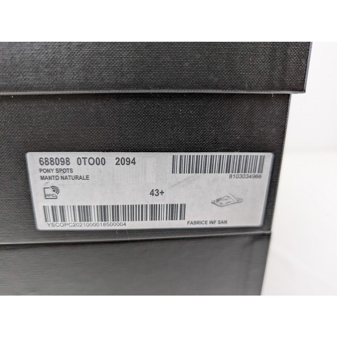 Saint Laurent Paris o1rshd1 Pony Spots Slipper sandal in Brown/Black Size US 10.5 / EU 43-44 - 15 Thumbnail