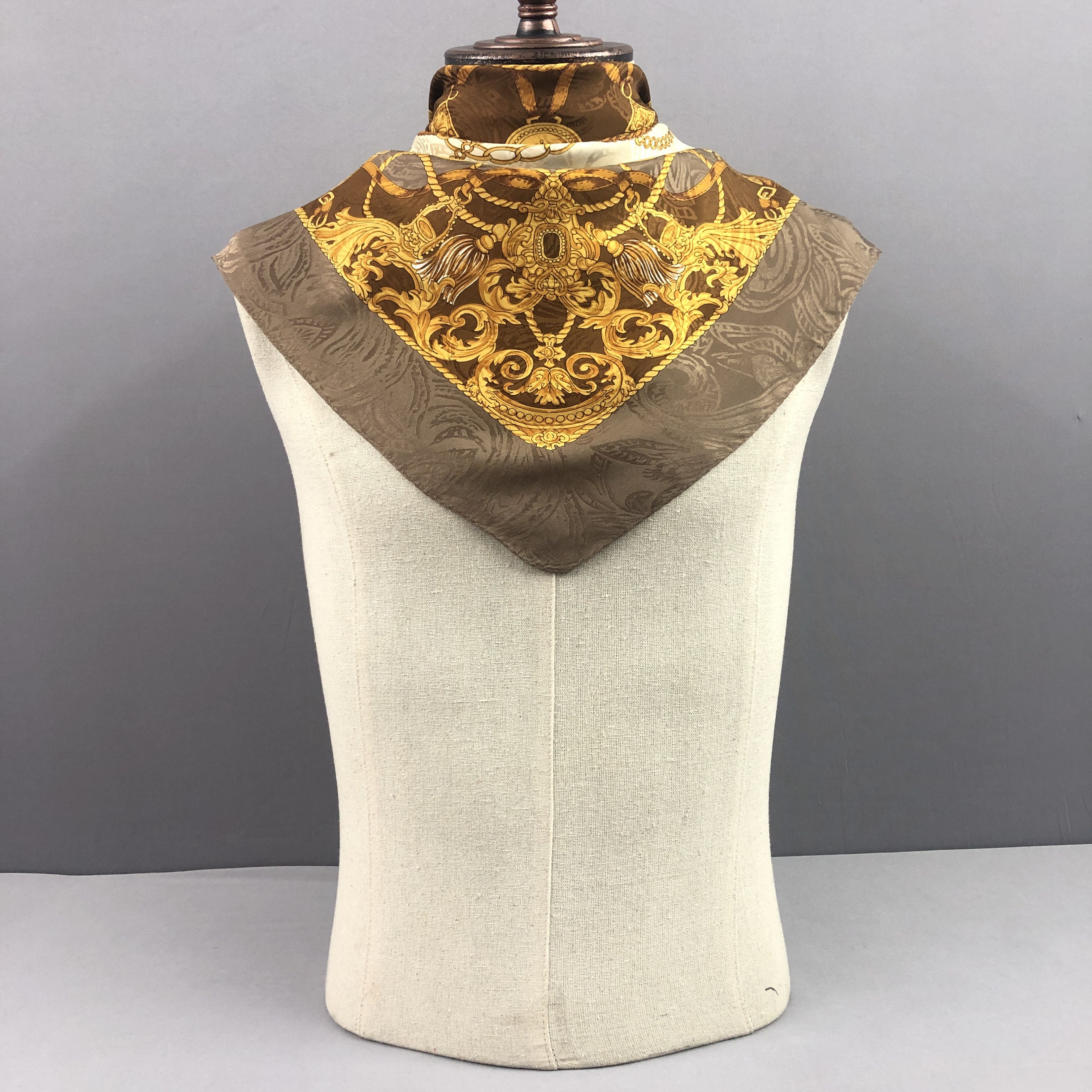 Other × Vintage Vintage SILK Scarf Twill Stole Wraps Scarves Size ONE SIZE - 3 Thumbnail