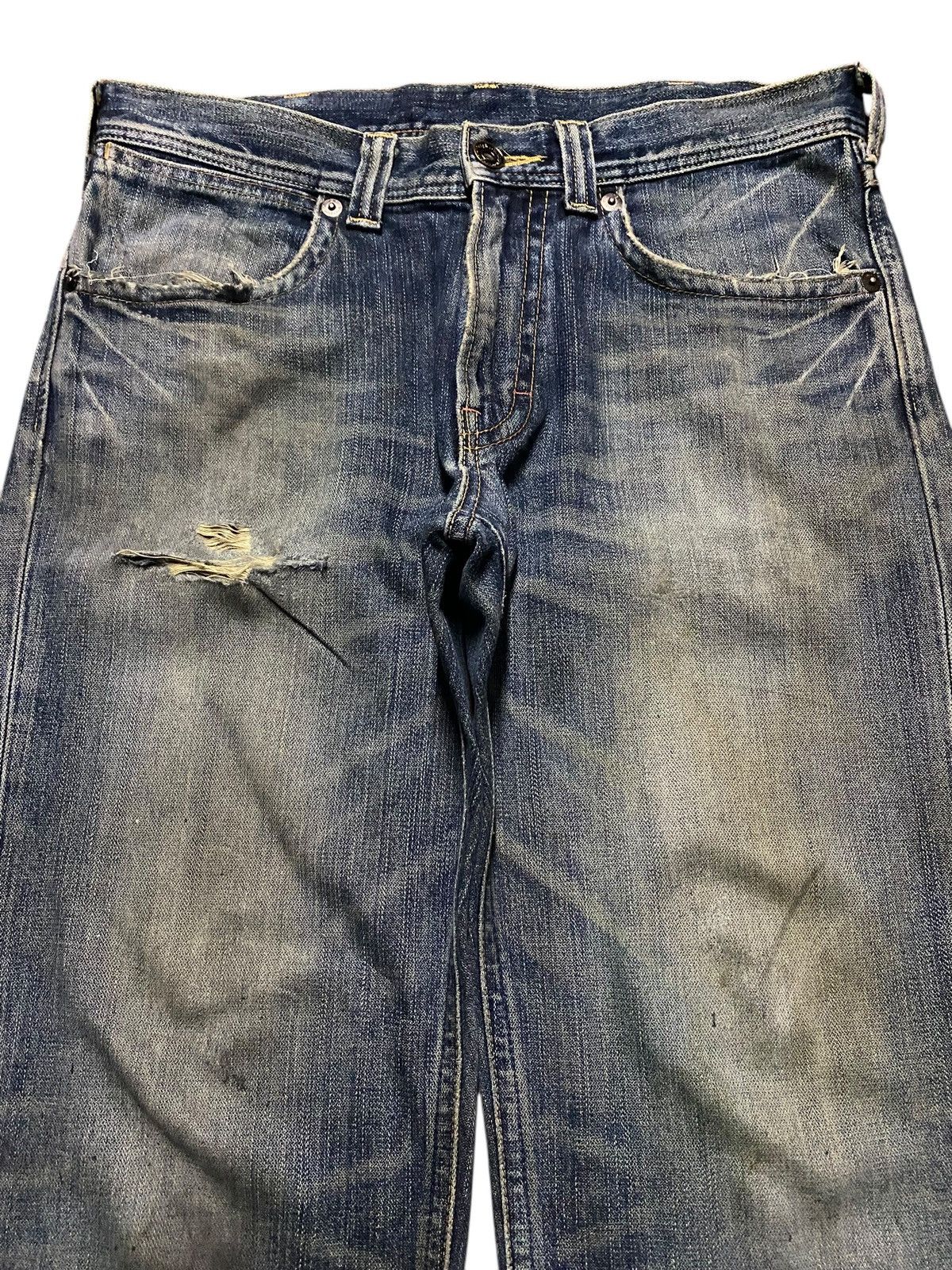 KOZABURO × Wrangler Vintage Wrangler 04903 Mud Wash Distressed Loose Jeans Size US 34 / EU 50 - 3 Thumbnail