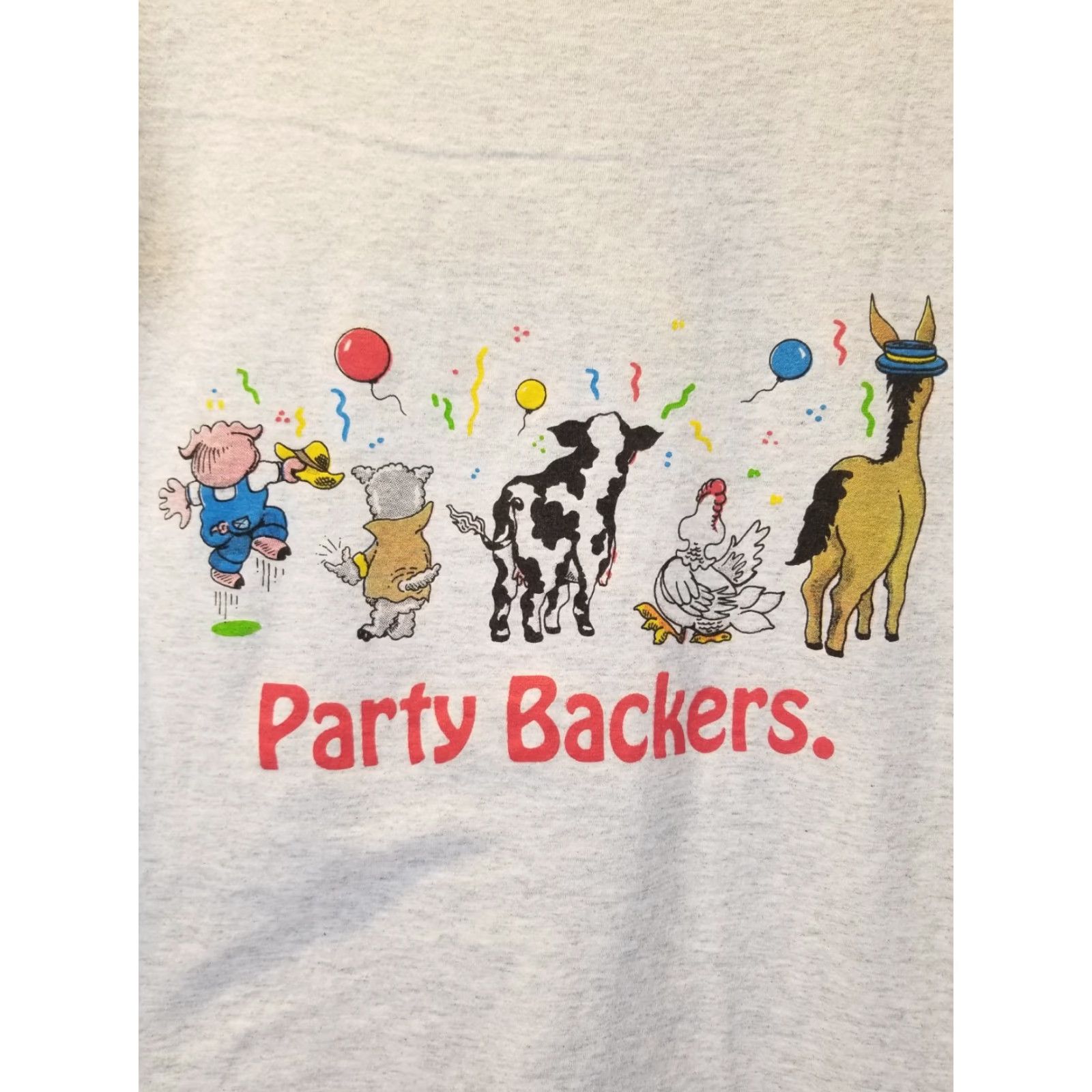 Vintage VINTAGE Wisconsin Party Animals Party Backers Single Stitch T-Shirt SZ Large Shirt Men Gray Cotton 90s Stitch Logo Back 27in Size US L / EU 52-54 / 3 - 8 Thumbnail