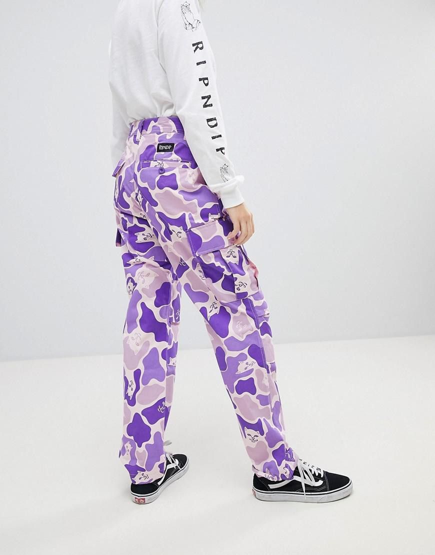 RIPNDIP RIP N DIP NERMAL CAMO CARGO PANTS PURPLE CAMO Size 32" / US 10 / IT 46 - 1 Preview