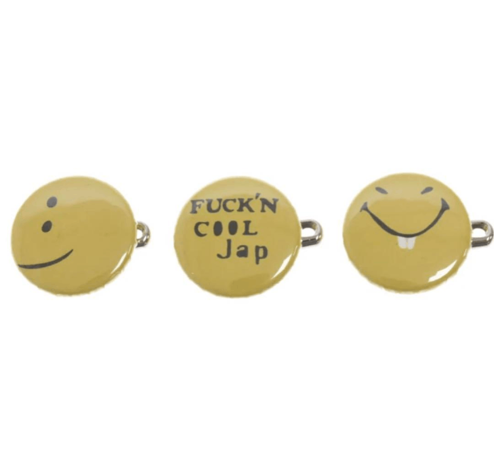 Kapital KAPITAL Rain Smile Tin Badge Set of 3 Size ONE SIZE - 1 Thumbnail