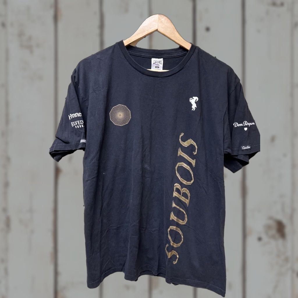 Crooks & Castles Crooks & Castles T-Shirt Mens Large Black Graphic Logo Crew Neck Soubois Dom Perignon Size US L / EU 52-54 / 3 - 1 Thumbnail