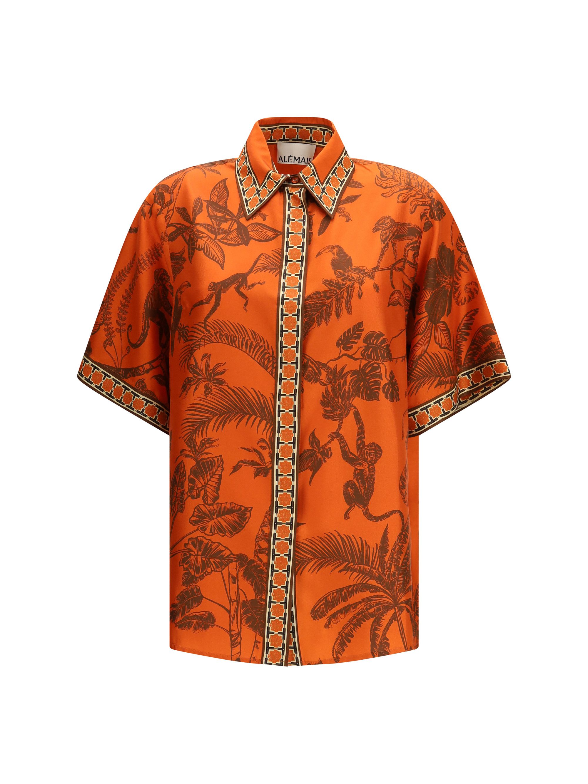 ALEMAIS Monkey Dance silk Shirt Size XS / US 0-2 / IT 36-38 - 1 Thumbnail