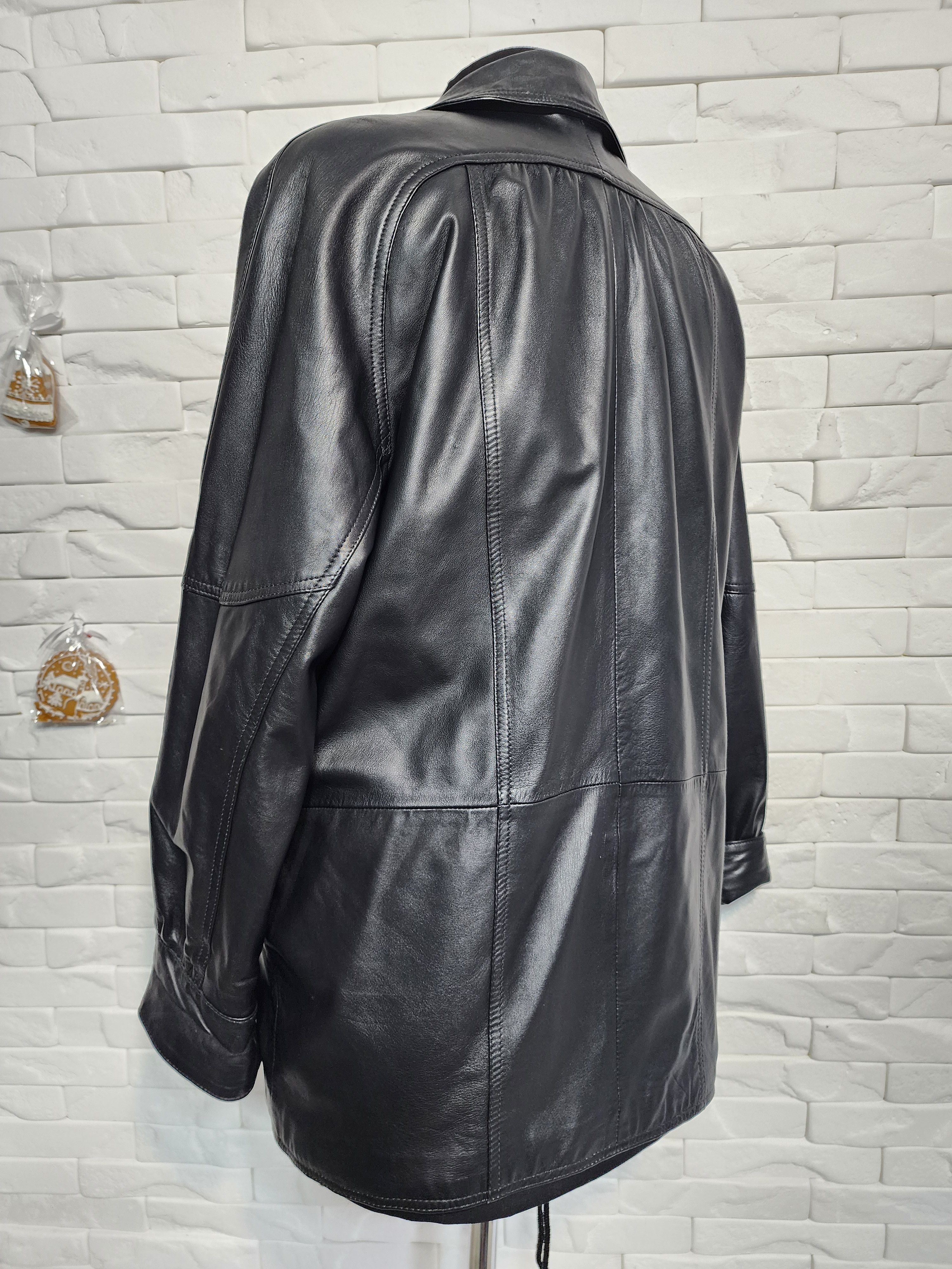 Other Black Genuine Leather Jacket: Women's Elegant Style Size XXL / US 16-18 / IT 52-54 - 6 Thumbnail
