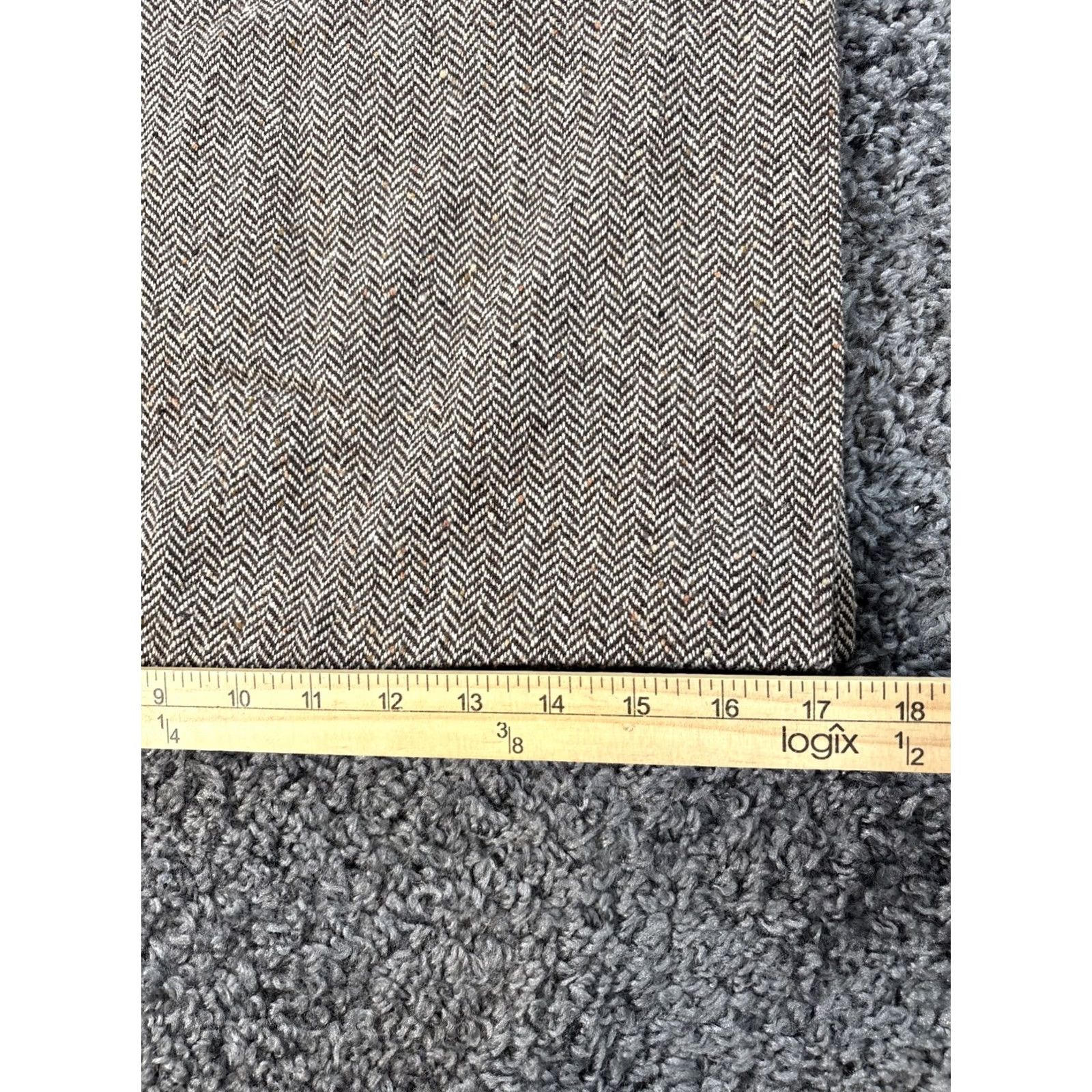 Vintage VINTAGE Hirsch Brown Wool Tweed Midi Skirt 8 Women Straight Pencil Money Herringbone Size 30" / US 8 / IT 44 - 3 Thumbnail
