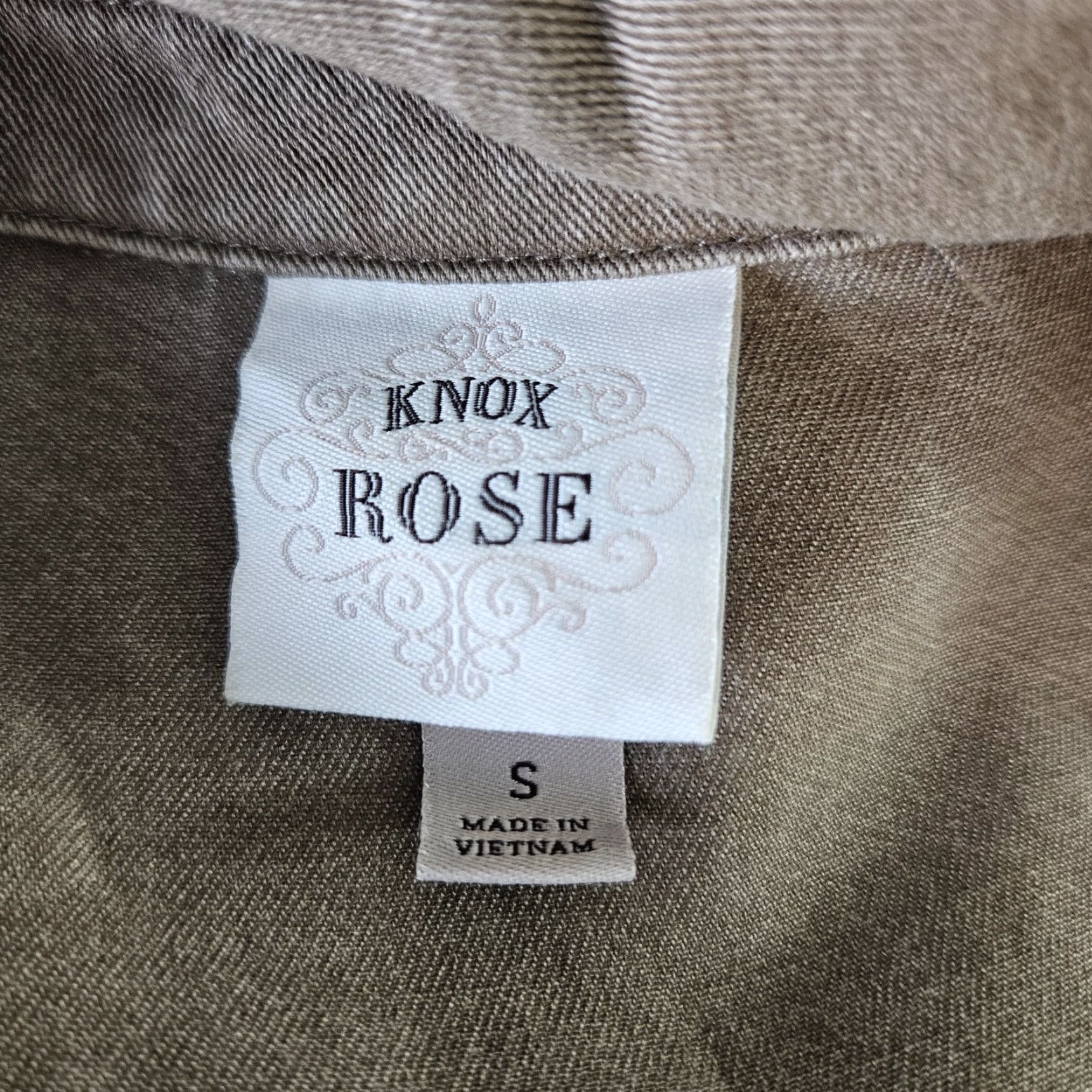 Vintage Knox Rose Womens Jacket Open Front Solid Brown Long Sleeve Rayon Sz Small Size S / US 4 / IT 40 - 5 Thumbnail