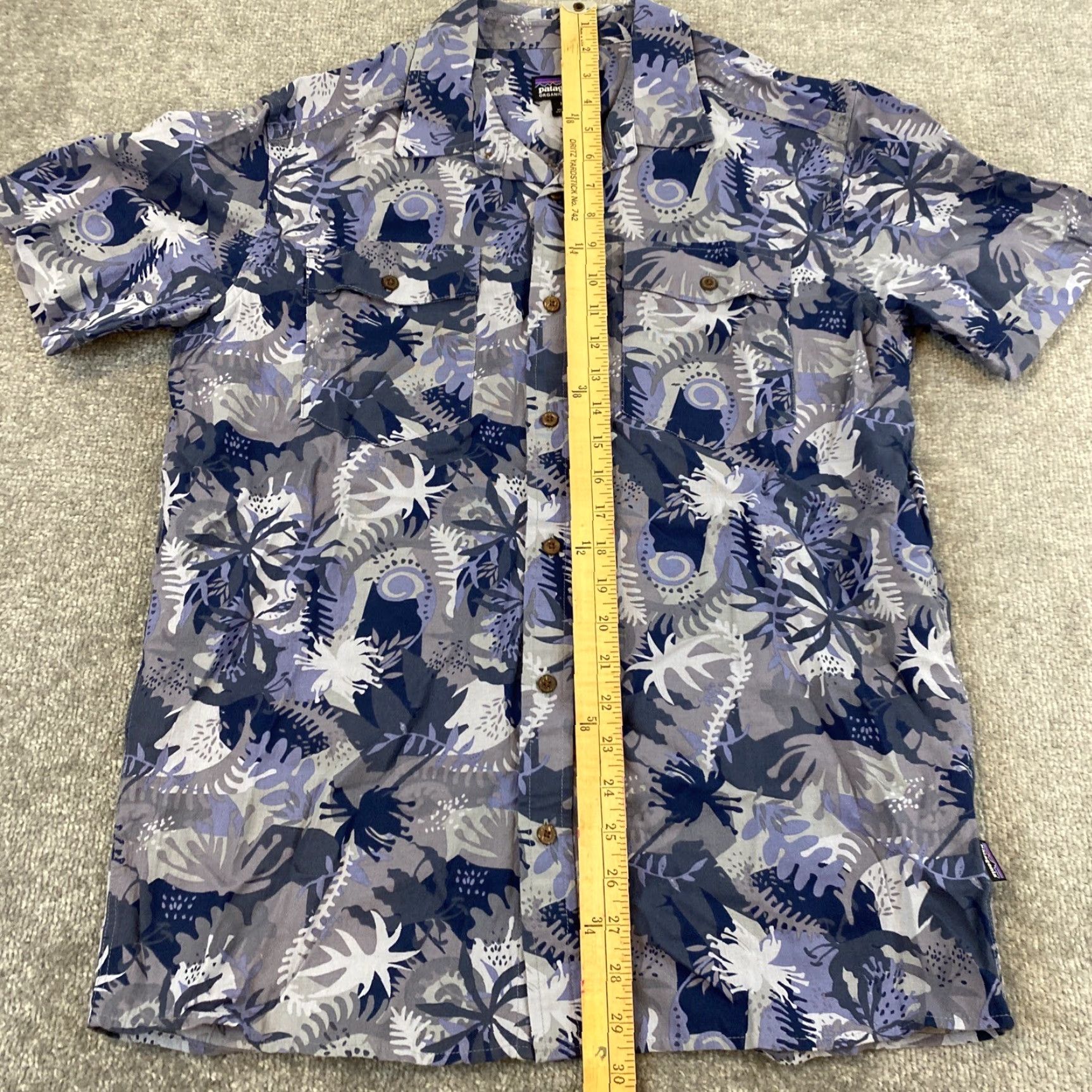 Patagonia Patagonia Shirt Mens Medium Blue Floral Button Up Outdoors S/S Organic Cotton Size US M / EU 48-50 / 2 - 4 Thumbnail