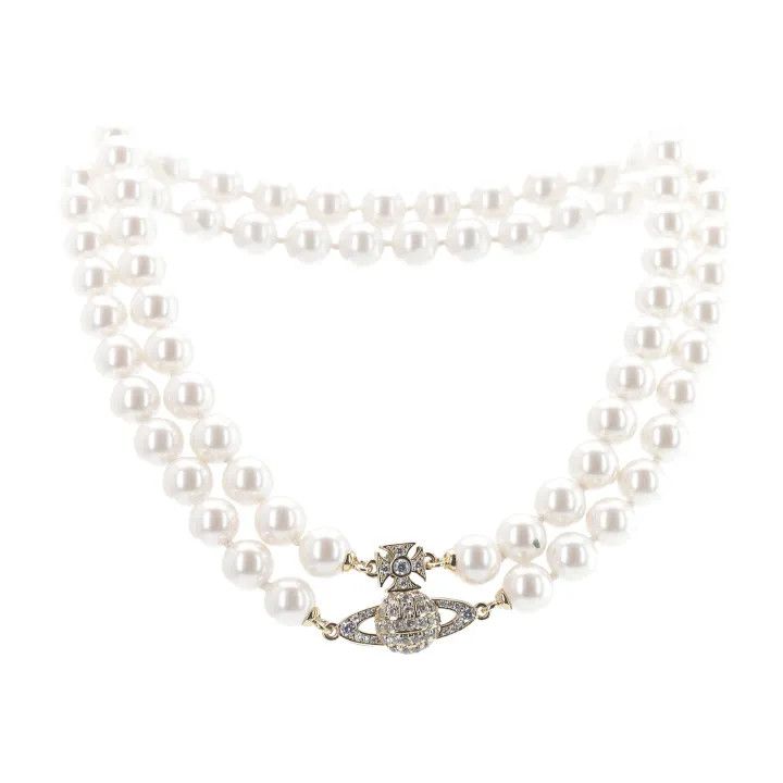 Vivienne Westwood Vivienne Westwood Graziella Pearl Choker Necklace 0079 Size ONE SIZE - 1 Thumbnail