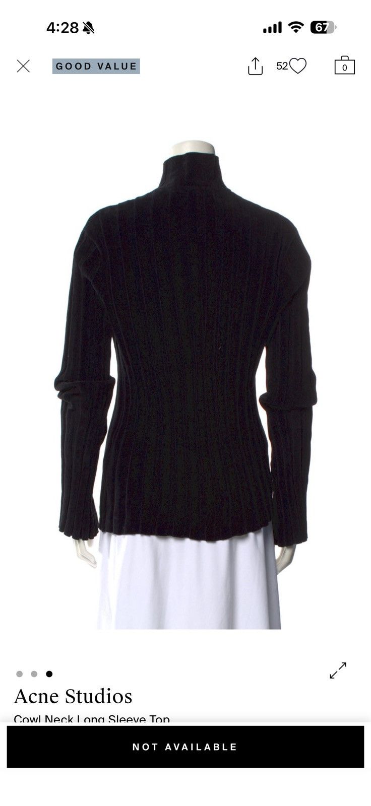 Acne Studios Acne studio long sleeve knit top ribbed seater Stretchy Size US S / EU 44-46 / 1 - 3 Thumbnail