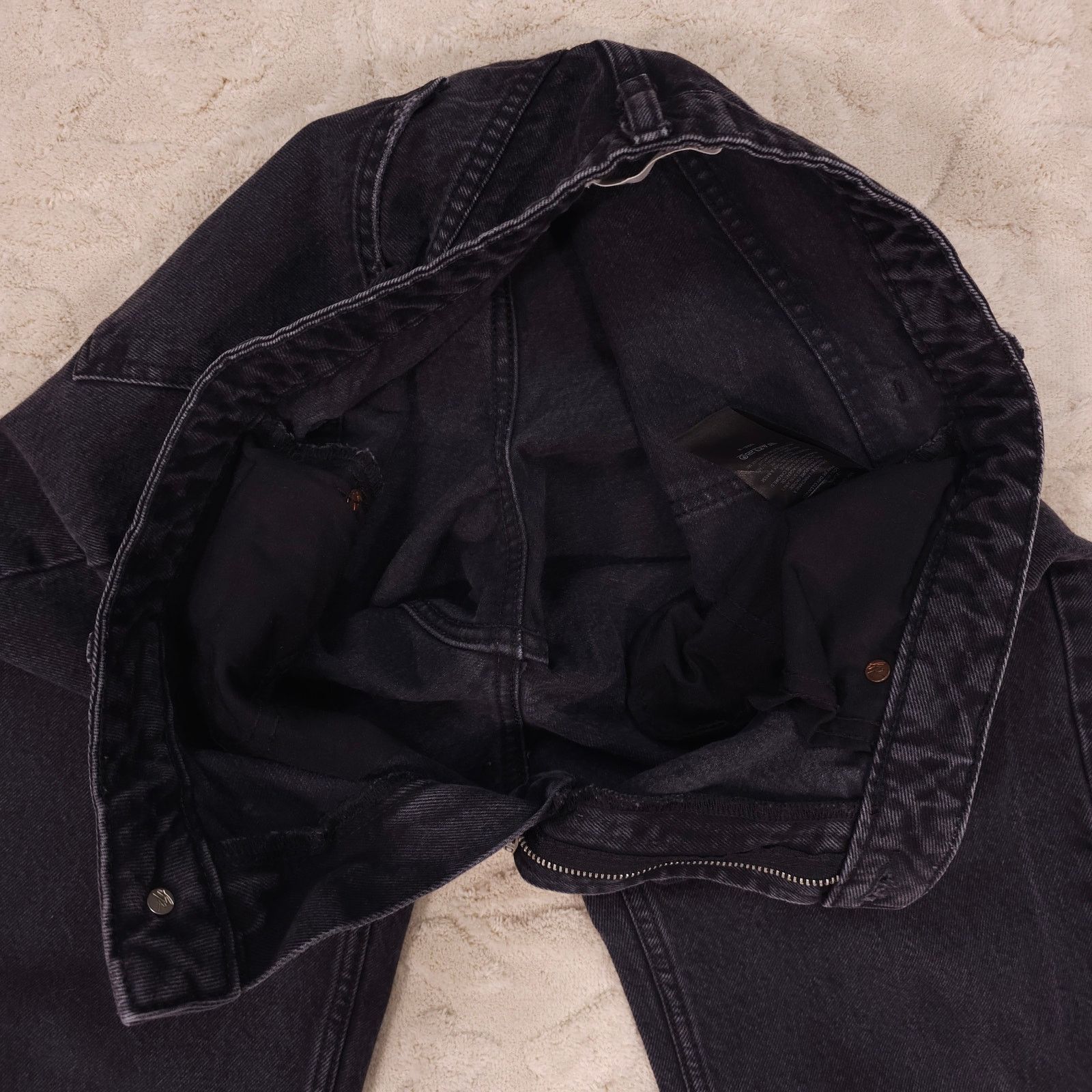 Free People We The Free Dakota High Waist Straight Leg Black Jeans Sz 29 Size 29" - 6 Thumbnail
