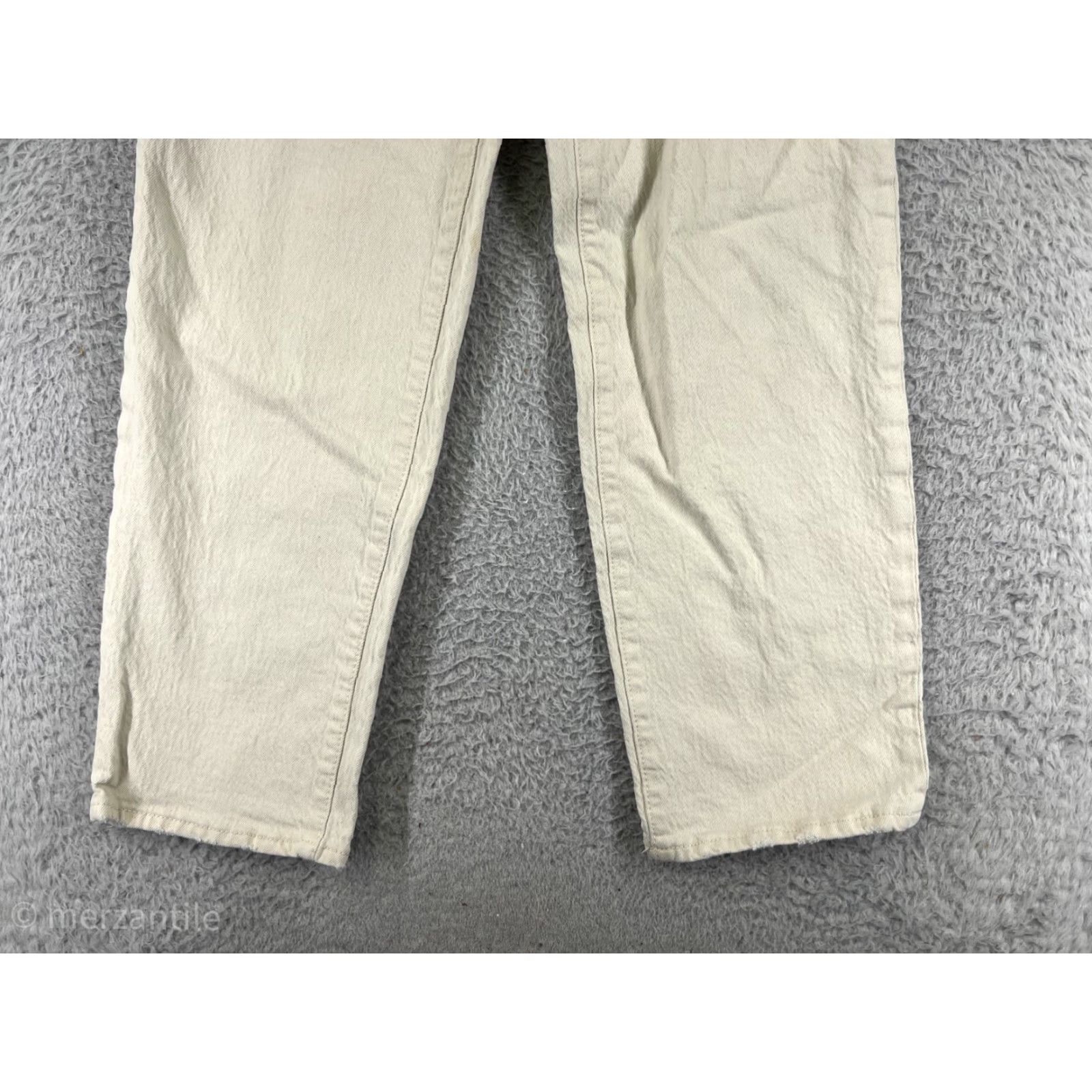 Vintage Universal Thread Jeans Women 0 Ivory Denim Stretch Wide-Leg Casual Pants Womens 90s Style Size 25" / US 0 / IT 36 - 5 Thumbnail