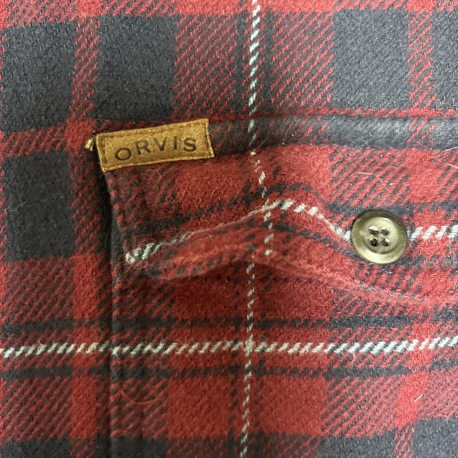 Orvis Orvis Shirt Jacket Mens 2XL Red Blue Plaid Flannel Heavy Sha Size US XXL / EU 58 / 5 - 10 Thumbnail