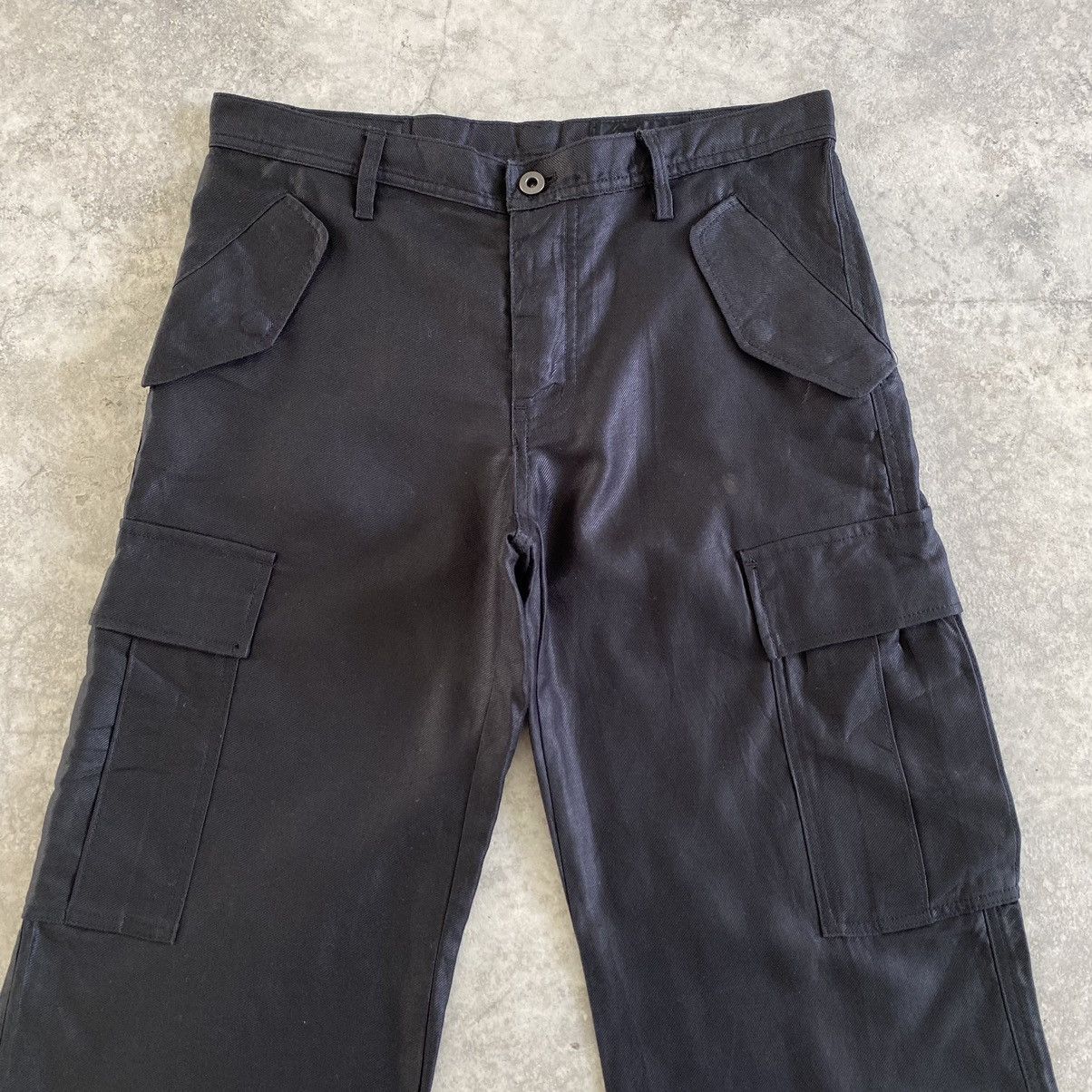 L7 Real Hip Vintage L7 Real Hip Coated Wide Leg Flared Cargo Pants Size US 31 - 3 Thumbnail