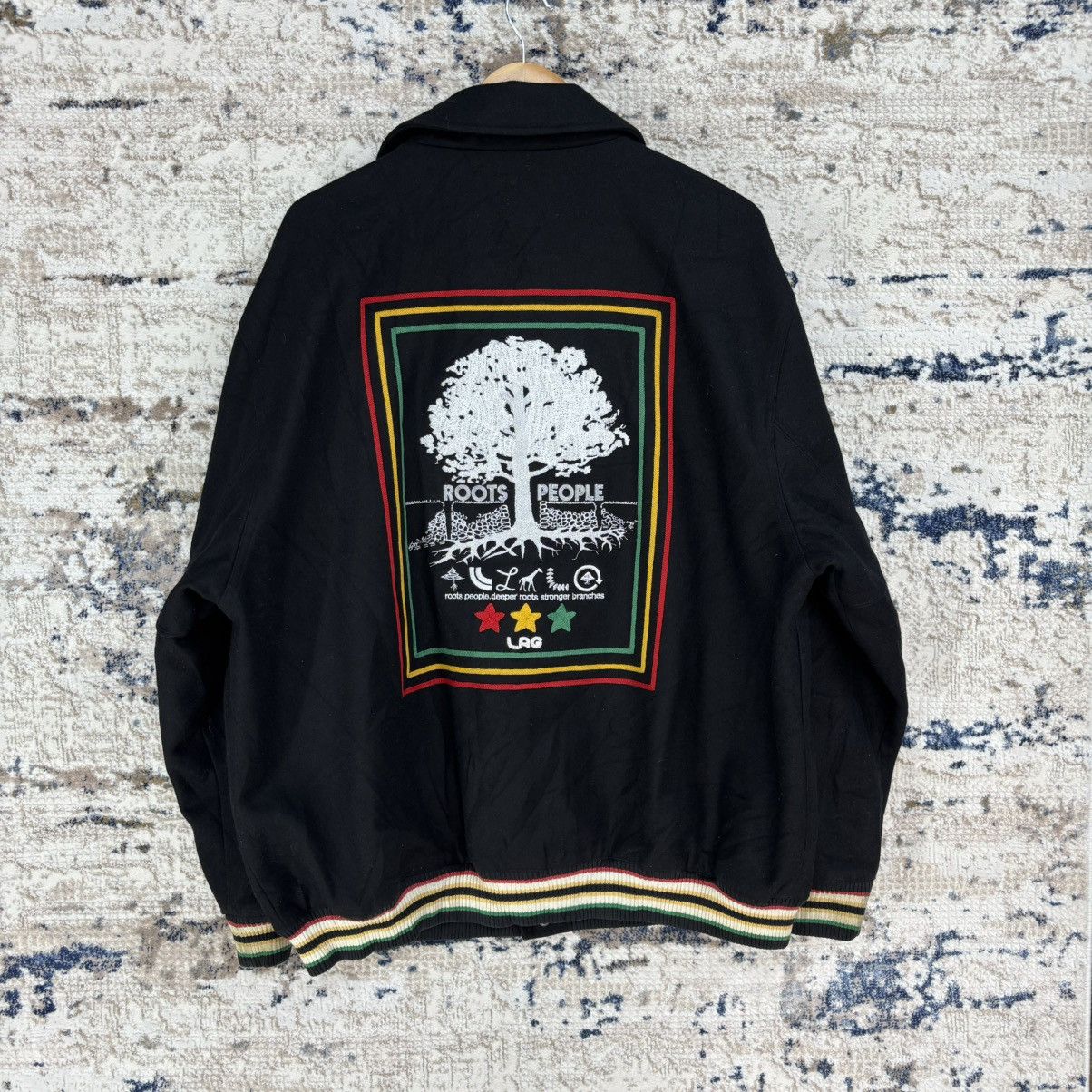 LRG × Vintage NEED GONE‼️ Vintage LRG Rasta Varsity Letterman Wool Jacket Size US XL / EU 56 / 4 - 1 Thumbnail