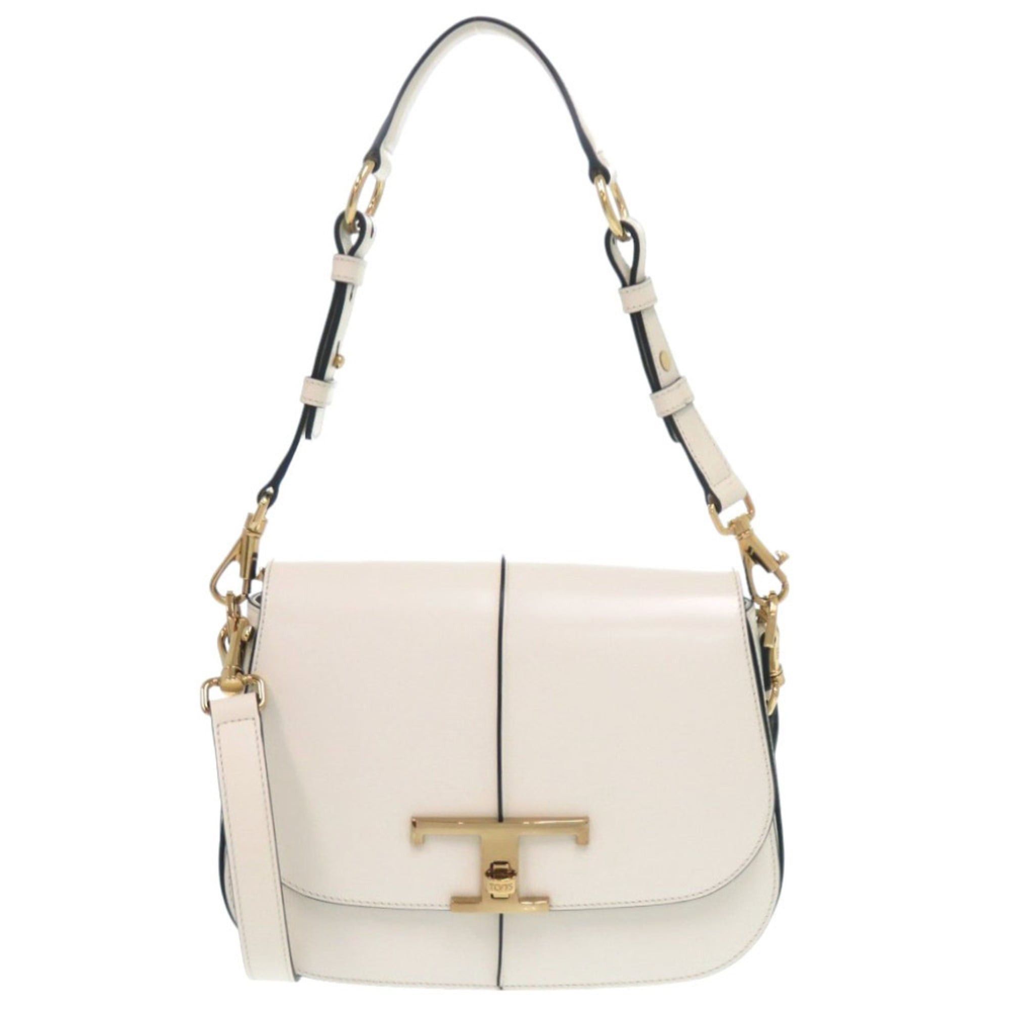 Unused Tod's T-Timeless XBWTSGI0100KETB013 white leather 2-way shoulder bag white 2046