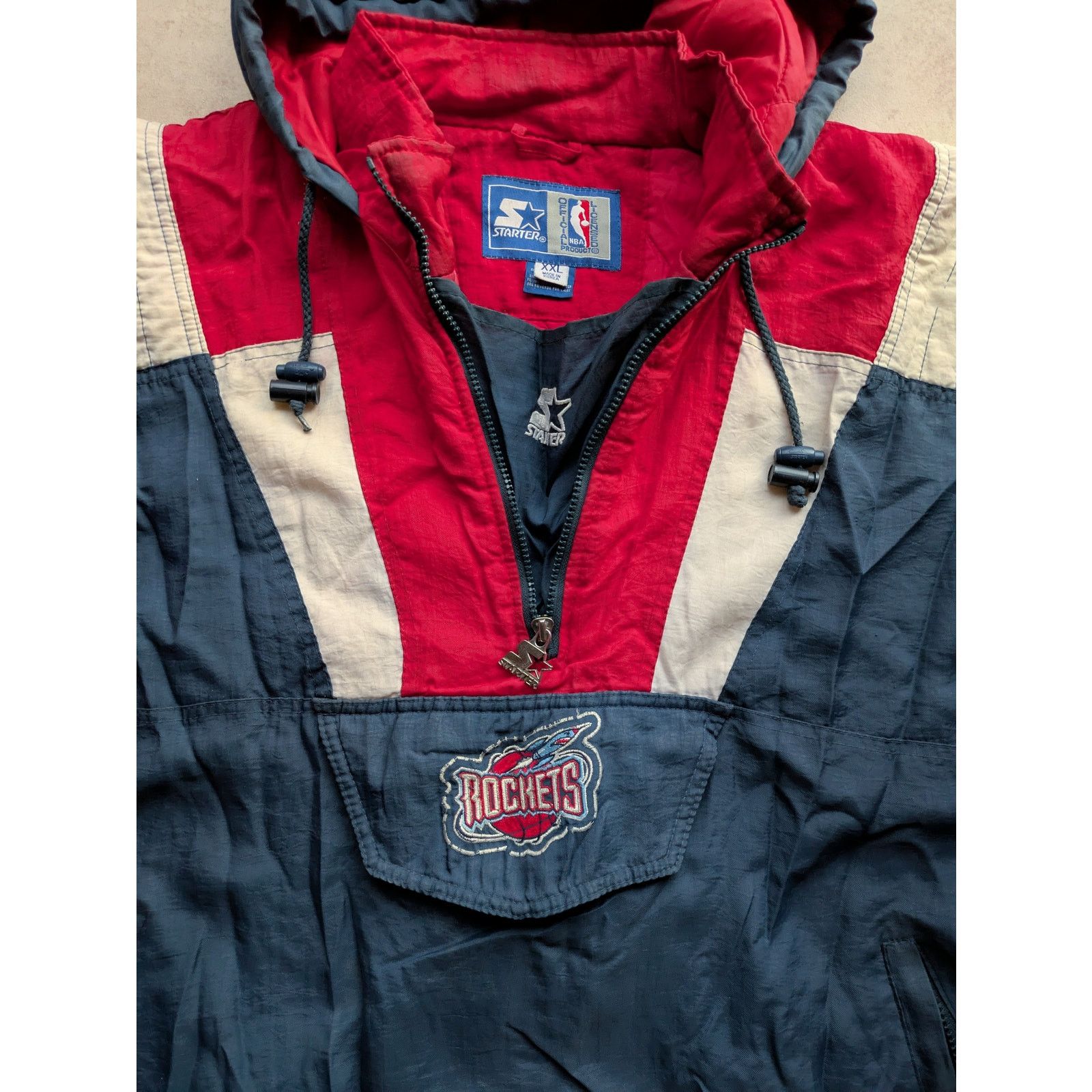 Starter Houston Rockets 90s STARTER Color Block puffer navy NBA vtg Size US XXL / EU 58 / 5 - 5 Thumbnail