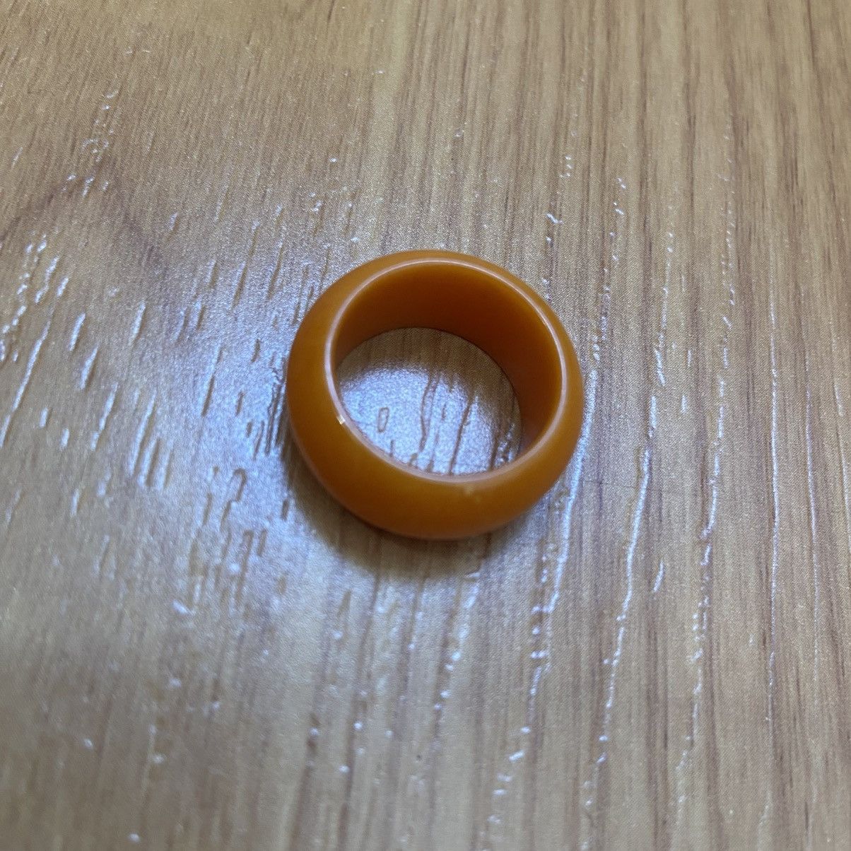 Vintage Bakelite Tangerine Orange Vintage Retro Rare Art Deco Ring Size ONE SIZE - 6 Thumbnail