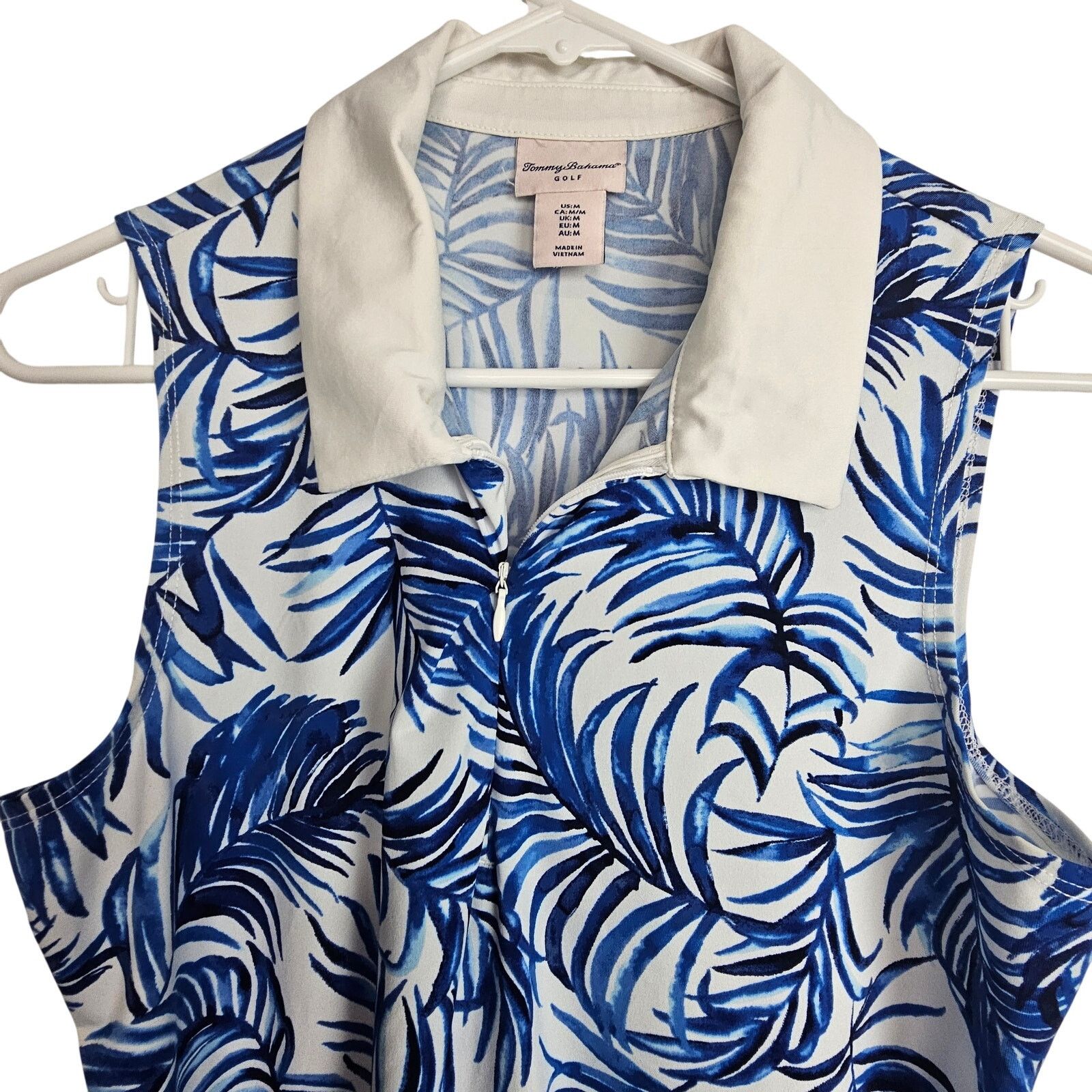 Tommy Bahama Tommy Bahama Floral Sleeveless Golf Polo Shirt M Stretch Size M / US 6-8 / IT 42-44 - 2 Thumbnail