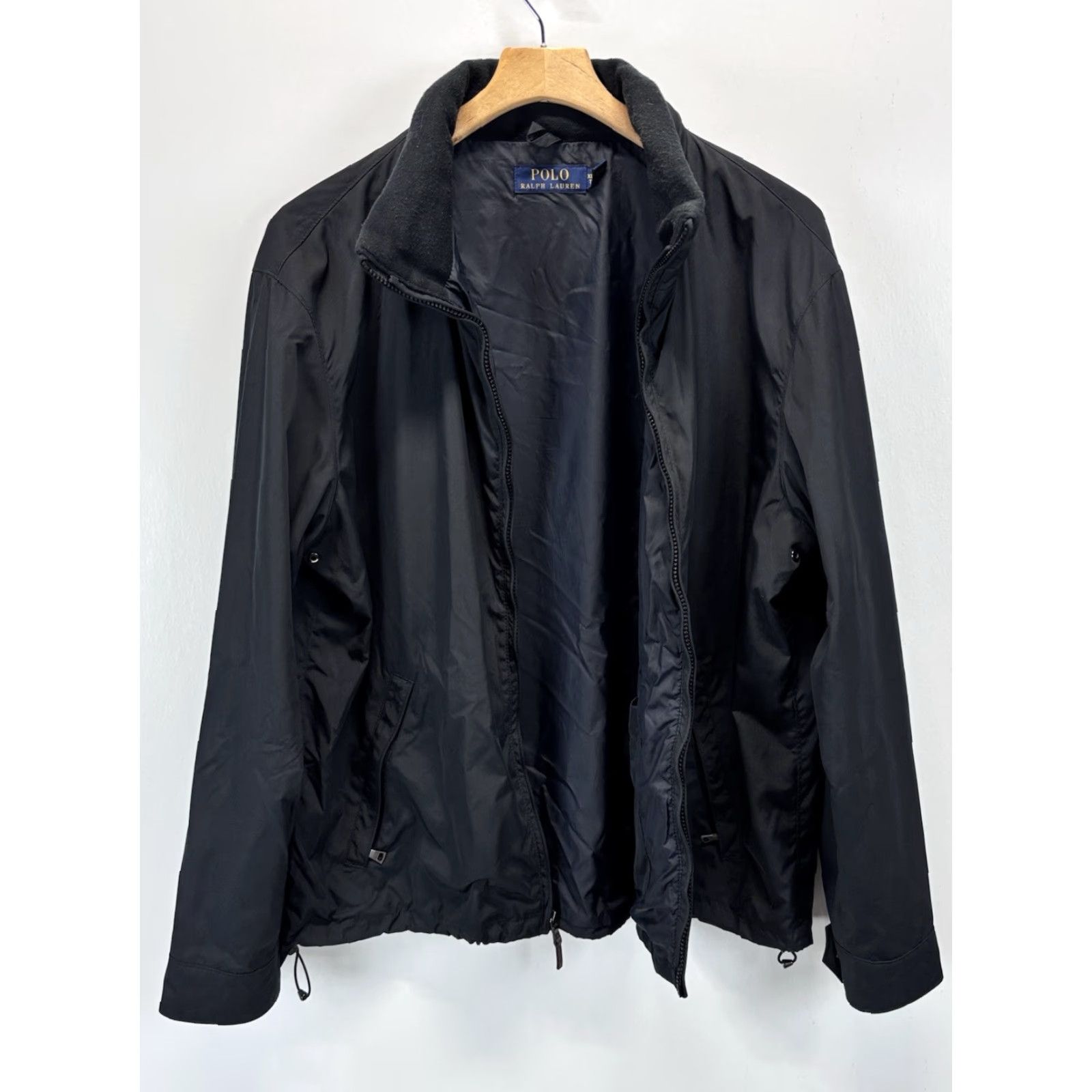 Polo Ralph Lauren Polo Ralph Lauren Black Jacket Sz X-Large Men Black Hood In Collar Full Zip Logo Size US XL / EU 56 / 4 - 6 Thumbnail