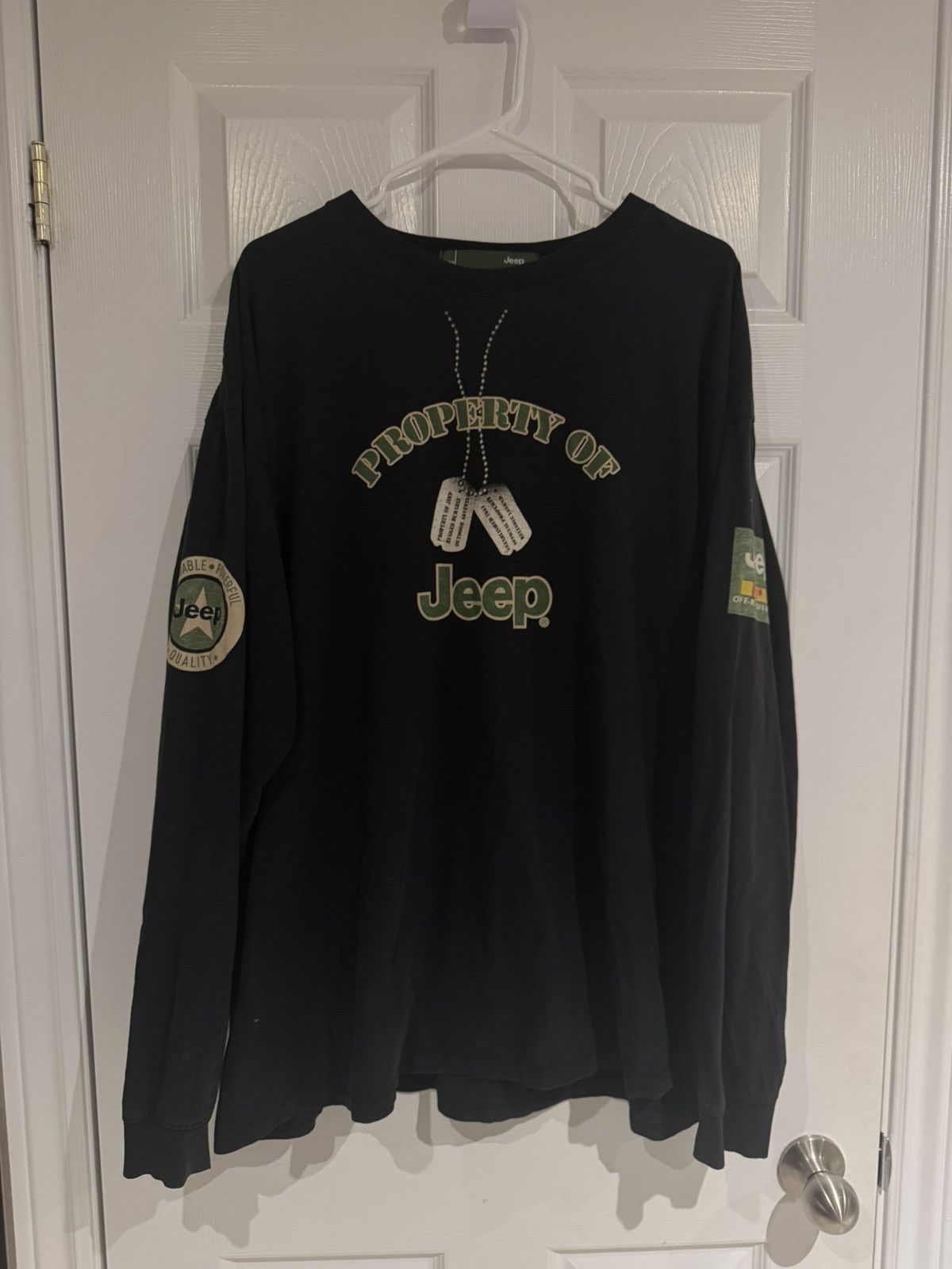 Jeep Vintage Jeep Long Sleeve black dog tag tee Size US XXL / EU 58 / 5 - 1 Thumbnail