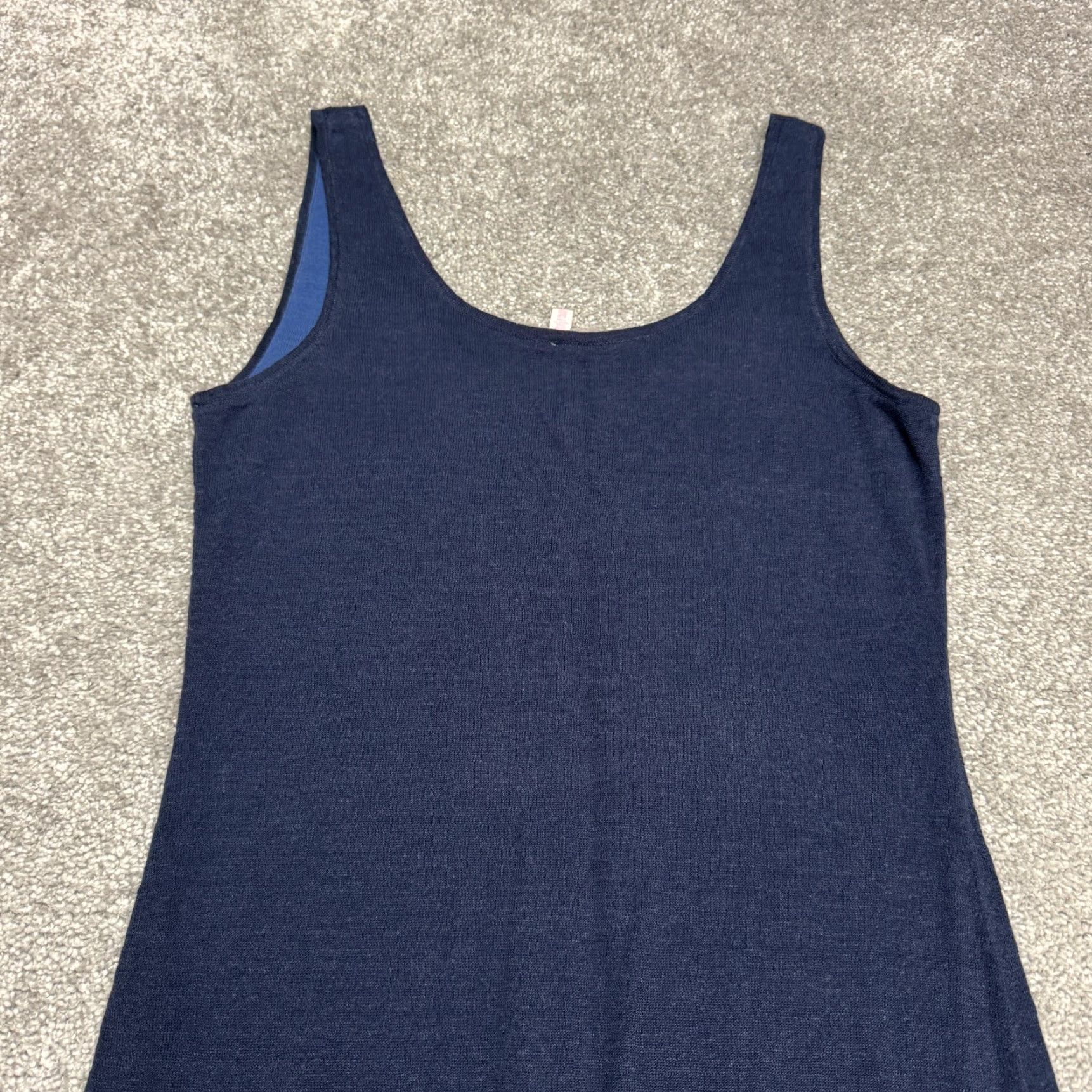 Victoria's Secret Victoria's Secret Dress Womens Small Navy Blue Linen Blend Knit Crochet Maxi Size S / US 4 / IT 40 - 3 Thumbnail