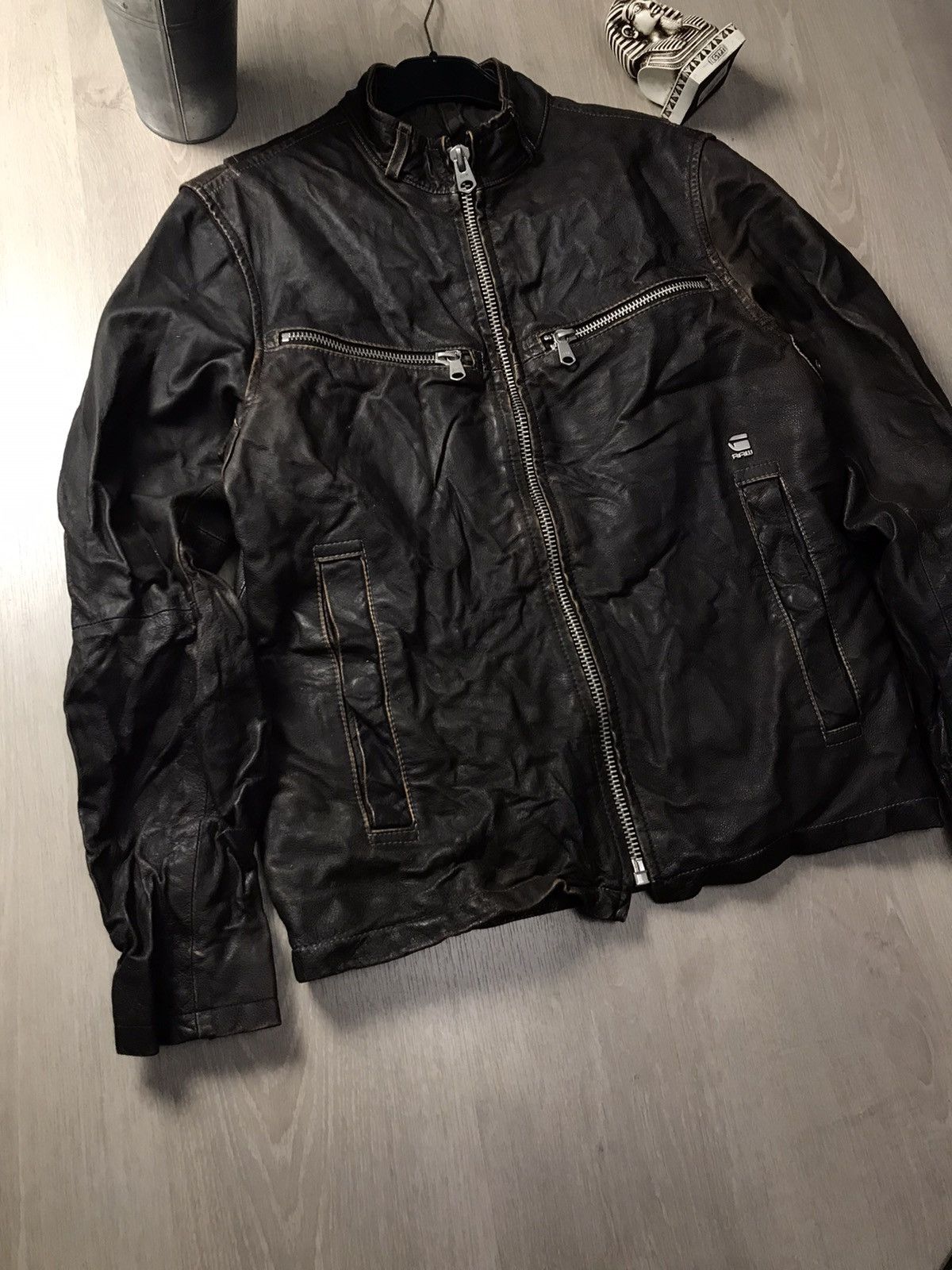 G-Star G Star Raw Engine Leather JKT Y2K Rare Hype Size US L / EU 52-54 / 3 - 5 Thumbnail