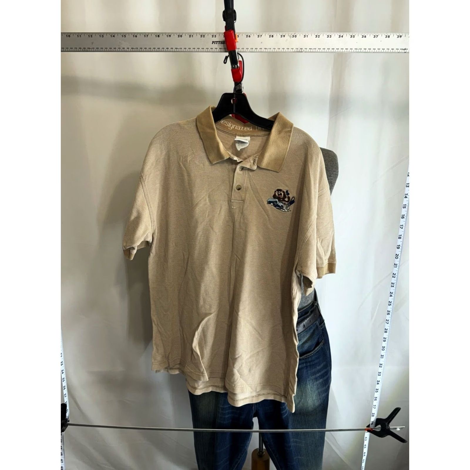 Vintage Warner Bros Taz Devil POLO SHIRT Large L Mens Size US L / EU 52-54 / 3 - 3 Thumbnail