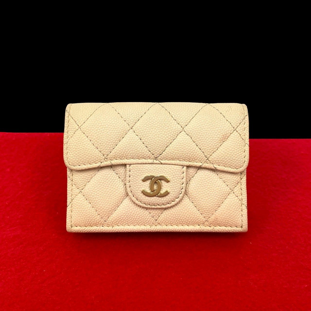 Chanel Chanel Chanel Matelasse Caviar Leather Trifold Wallet Leather Short Wallet DUTY FREE for USA Size ONE SIZE - 1 Thumbnail