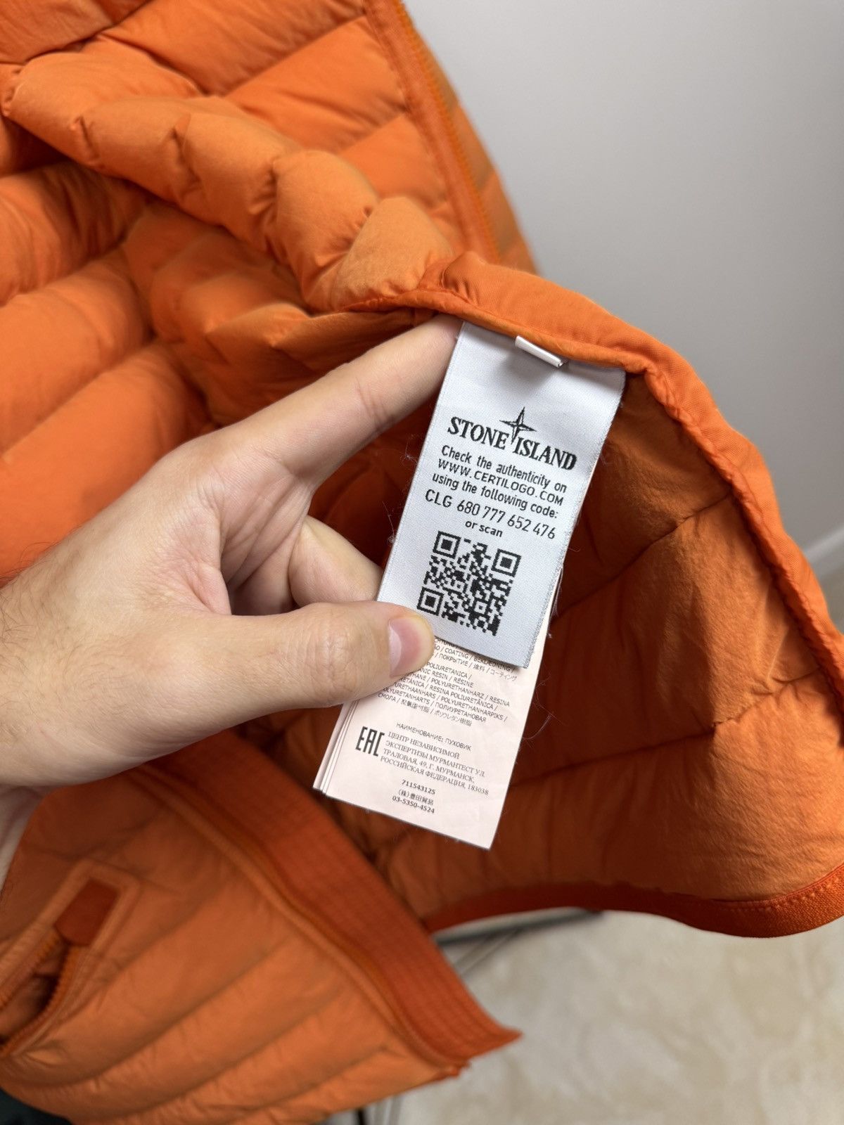Stone Island Stone Island Insulated Puffer Jacket – Orange ( Size L) Size US L / EU 52-54 / 3 - 18 Thumbnail