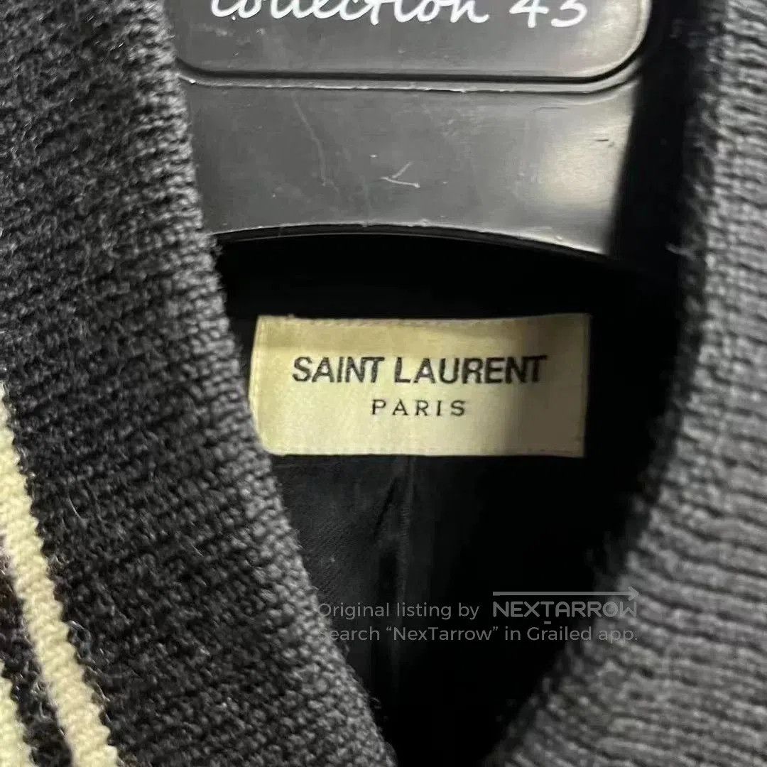 Saint Laurent Paris Saint Laurent Black Striped Varsity Jacket. Size US M / EU 48-50 / 2 - 5 Thumbnail