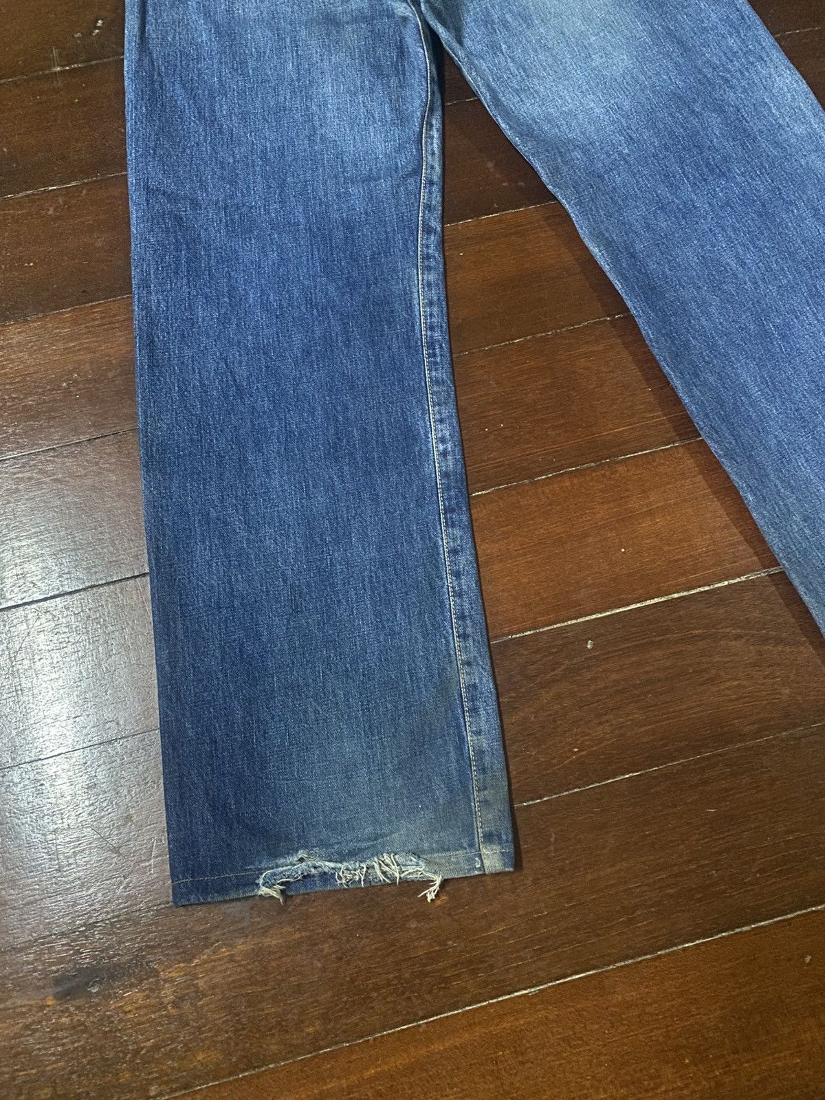 Edwin Vintage Edwin 505 Selvedge Distressed Dirty Denim Jeans Size US 32 / EU 48 - 13 Thumbnail