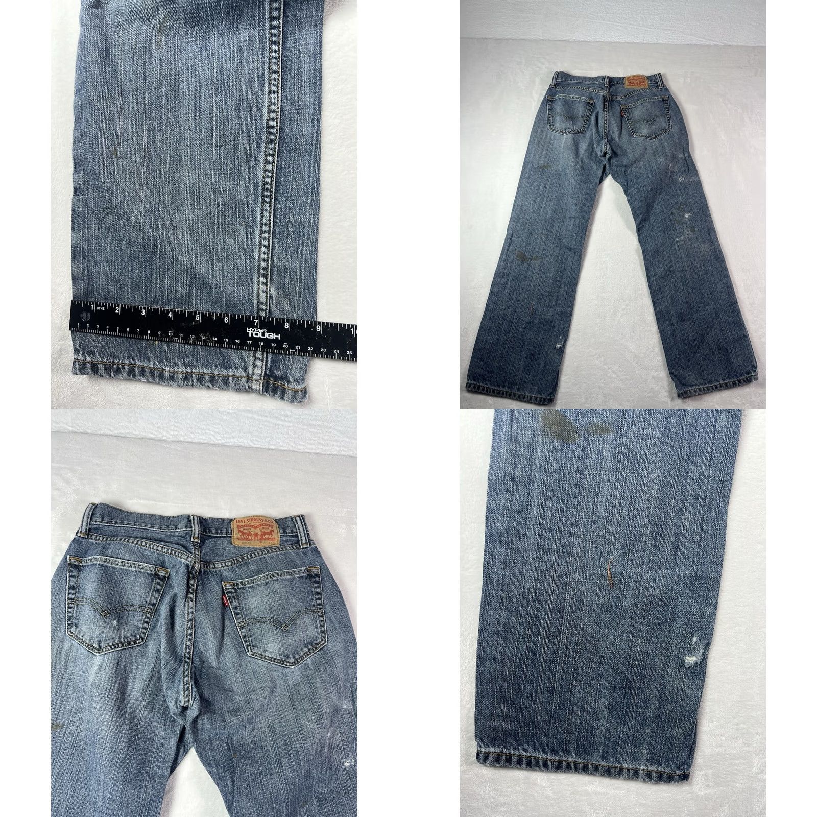 Levi's Levi's 559 Jeans Men's Regular 30x30 Distressed Denim Blue 5-Pocket Logo Vintage 90s USA | Jeans Mens XS? Size US 30 / EU 46 - 8 Thumbnail