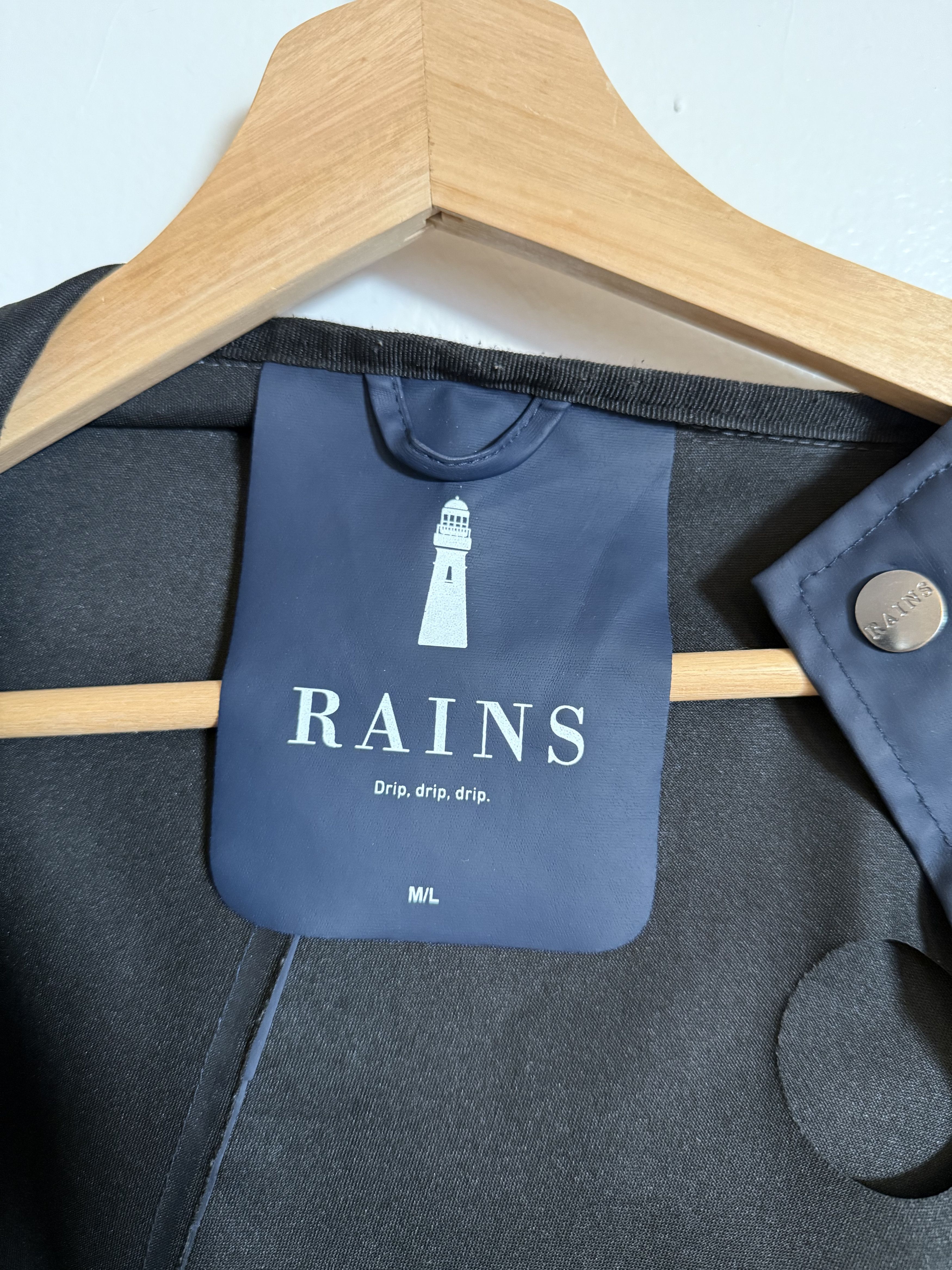 Rains Navy Blue Rain Jacket Size US M / EU 48-50 / 2 - 4 Thumbnail
