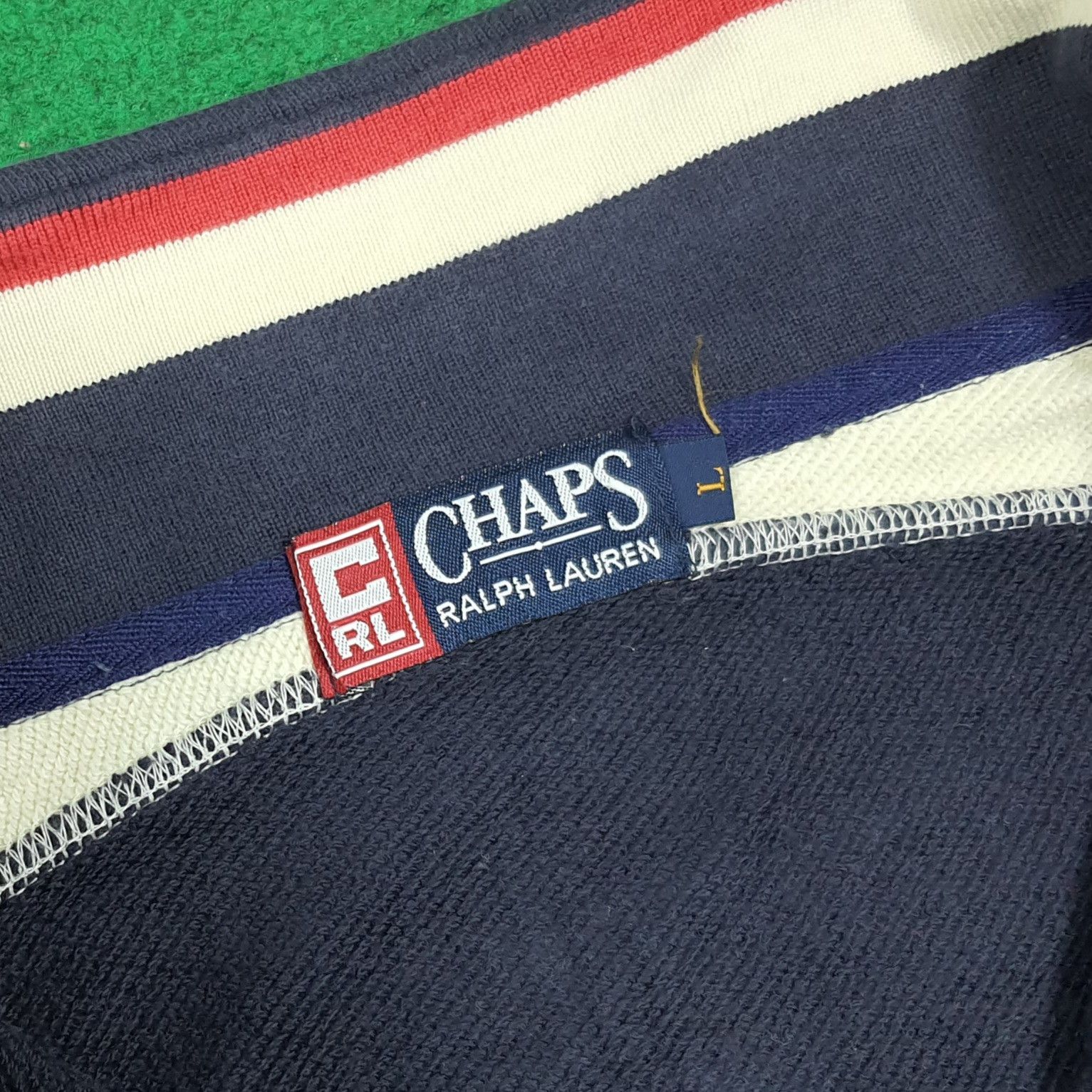 Chaps Ralph Lauren Vintage 90s Chaps Ralph Lauren Half Zipper Sweatshirt C282N5 Size US L / EU 52-54 / 3 - 6 Thumbnail