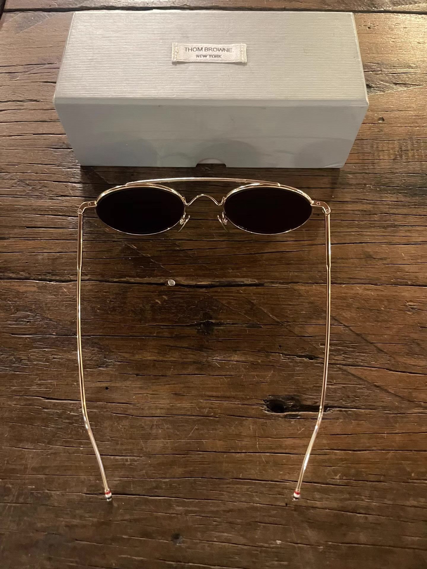 Thom Browne Thom Browne 12K gold-plated frame gold lens sunglasses Ｑ25 Size ONE SIZE - 5 Thumbnail