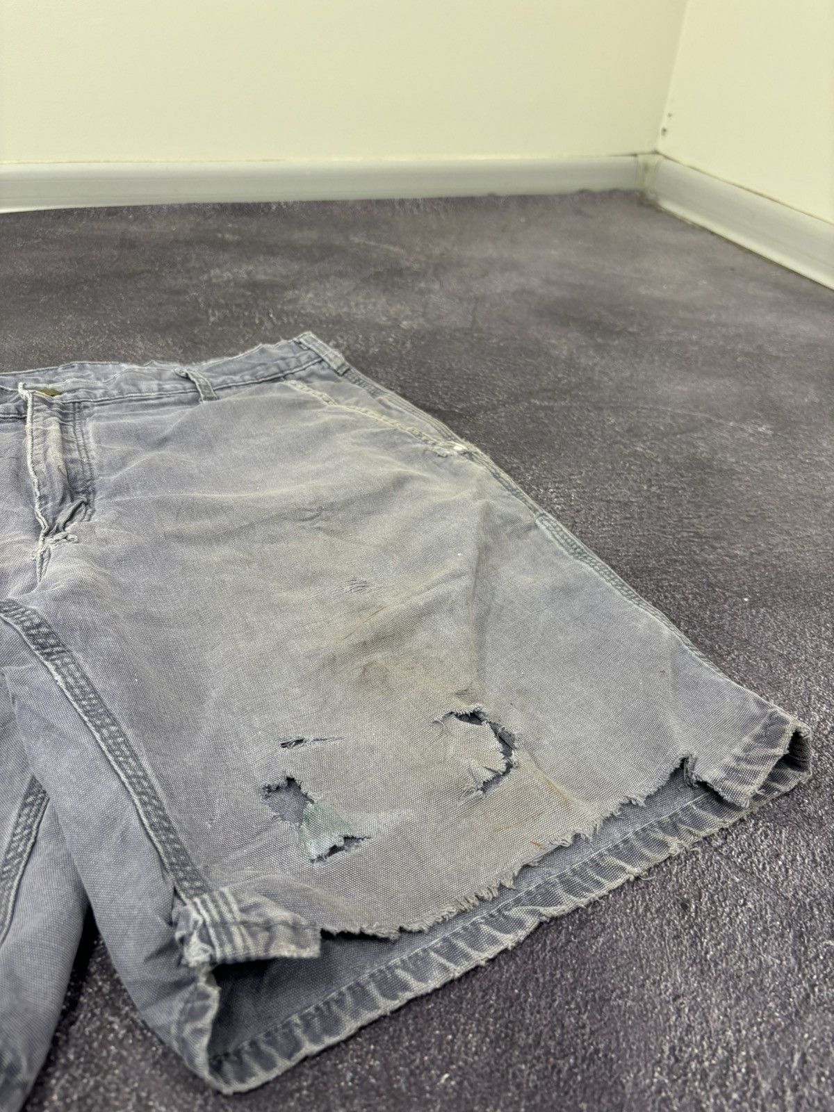 Carhartt Vintage 90s Carhartt Gray Work Hype Baggy Shorts Jorts Size US 36 / EU 52 - 10 Thumbnail