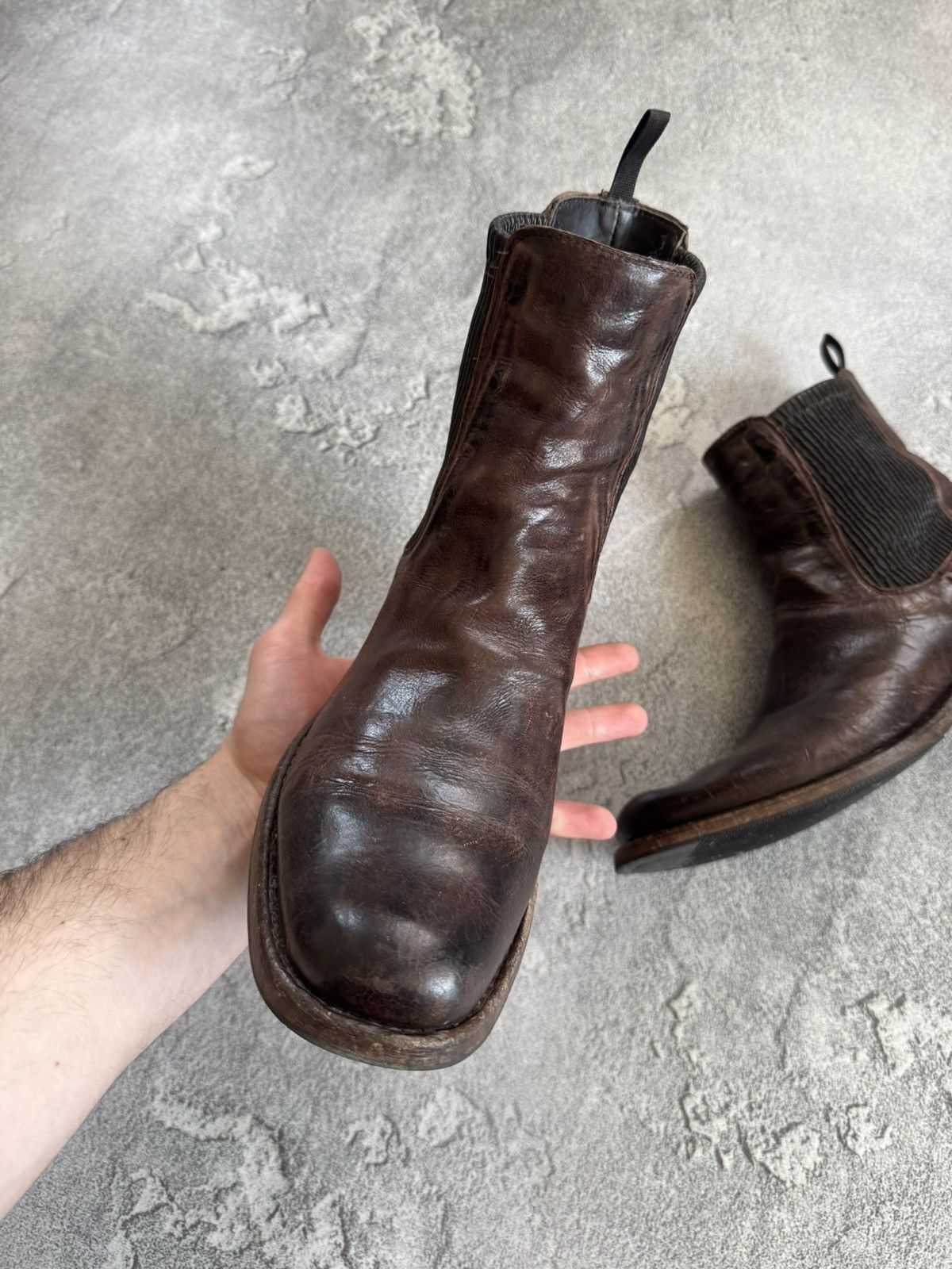 Shoto Shoto 41size brown leather Chelsea boost distressed style Size US 8 / EU 41 - 8 Thumbnail
