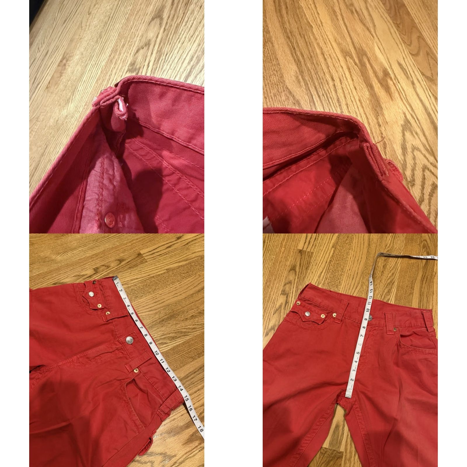True Religion True Religion Ricky Jeans Mens 30x32 Pink Cotton 5-Pocket Straight Flap Pockets Hemmed 34 to 30 Hemmed Size US 30 / EU 46 - 8 Thumbnail