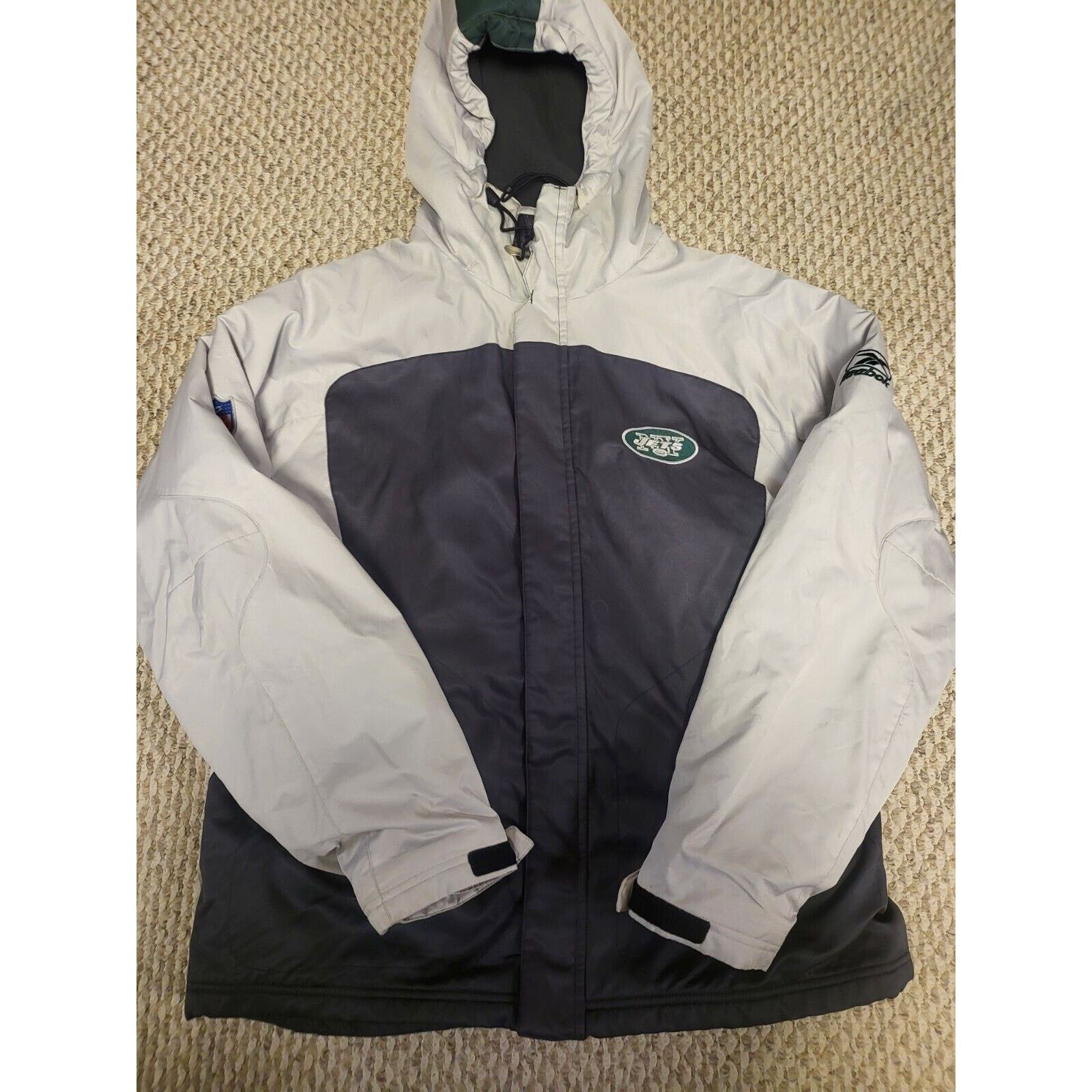 Reebok NY Jets NFL Reebok Mens Size Medium Jacket With Hood Size US M / EU 48-50 / 2 - 1 Thumbnail