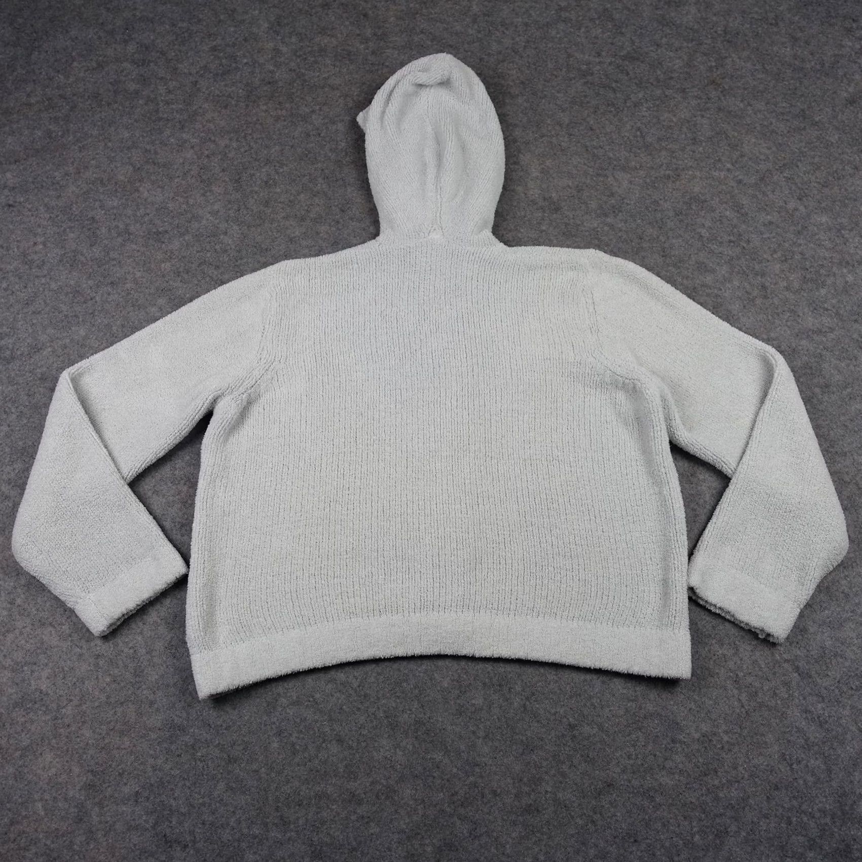 Vintage Columbia Sweater Womens XL Gray Hooded Full Zip Fleece Textured Cozy Knit Sherpa Size XL / US 12-14 / IT 48-50 - 6 Thumbnail