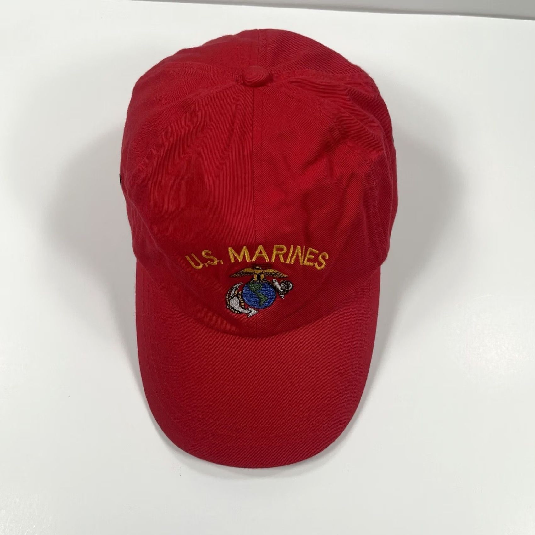 Vintage Adams Hat Adult Red U.S Marines Adjustable StrapBack Baseball Cap 100% Cotton Size ONE SIZE - 3 Thumbnail