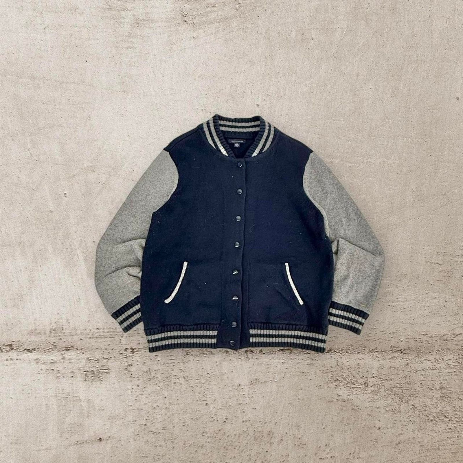 Tommy Hilfiger Y2k tommy hilfiger two tone knit varsity jacket Size US XL / EU 56 / 4 - 2 Thumbnail