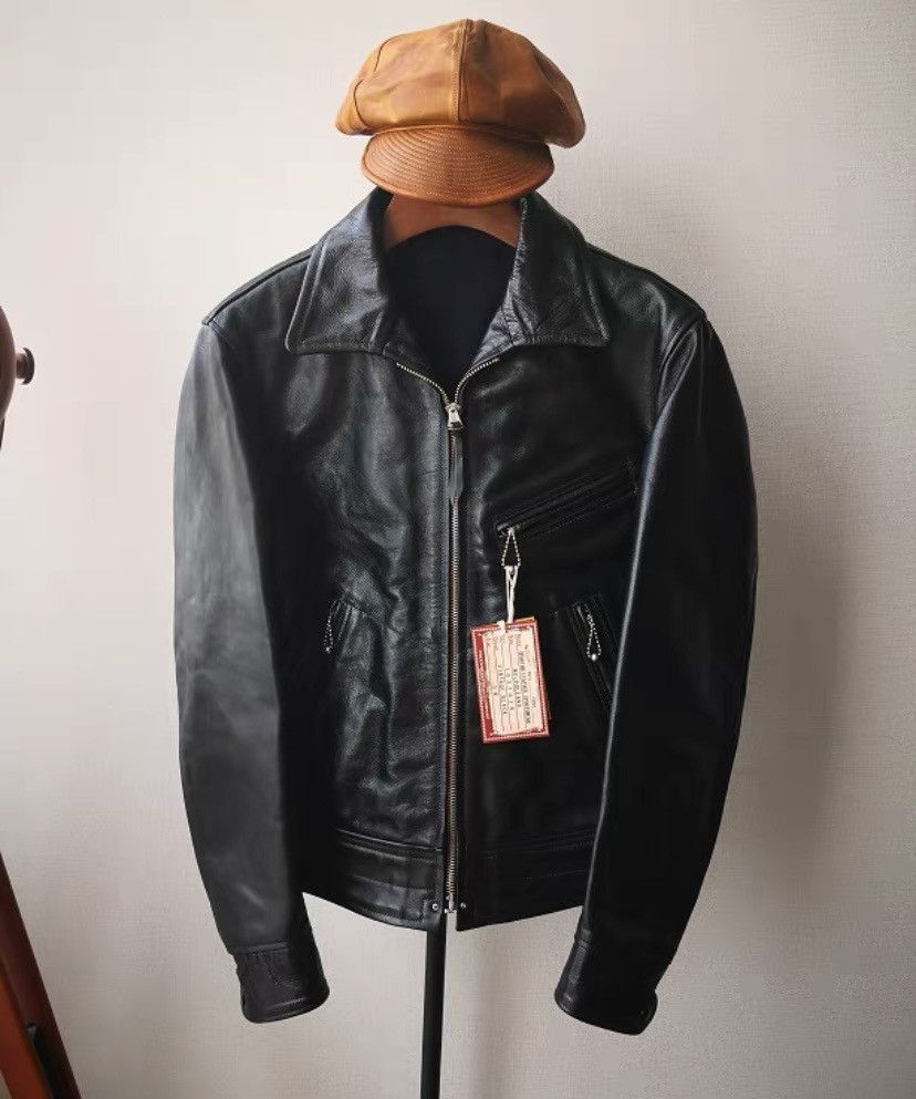 image of Freewheelers Mulholland Leather Jacket in Black, Men's (Size 2XS)