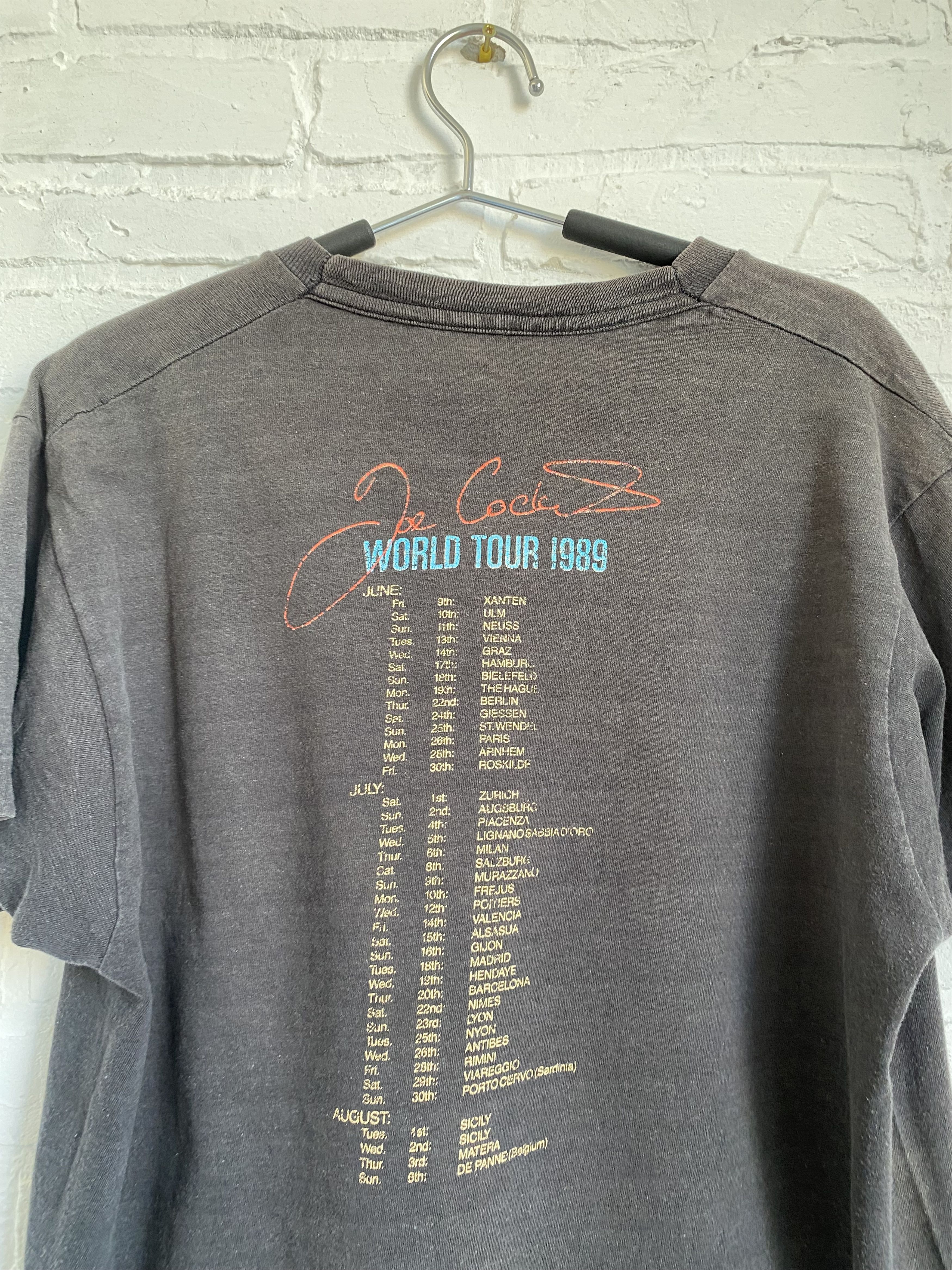 Band Tees × Vintage Vintage 1989 Joe Cocker world tour t-shirt Size US L / EU 52-54 / 3 - 8 Thumbnail