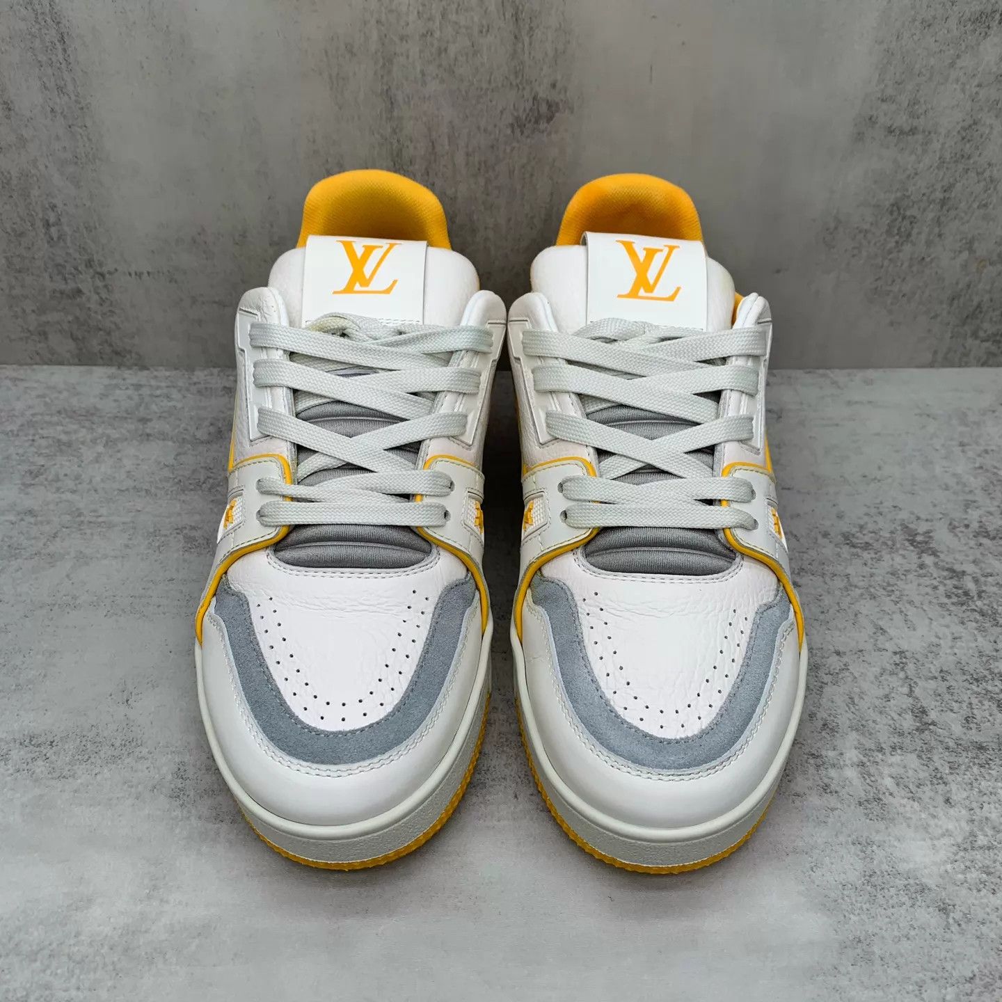 Louis Vuitton Lv Trainer White Yellow 36.5 98 New Size US 6 / IT 36 - 4 Thumbnail