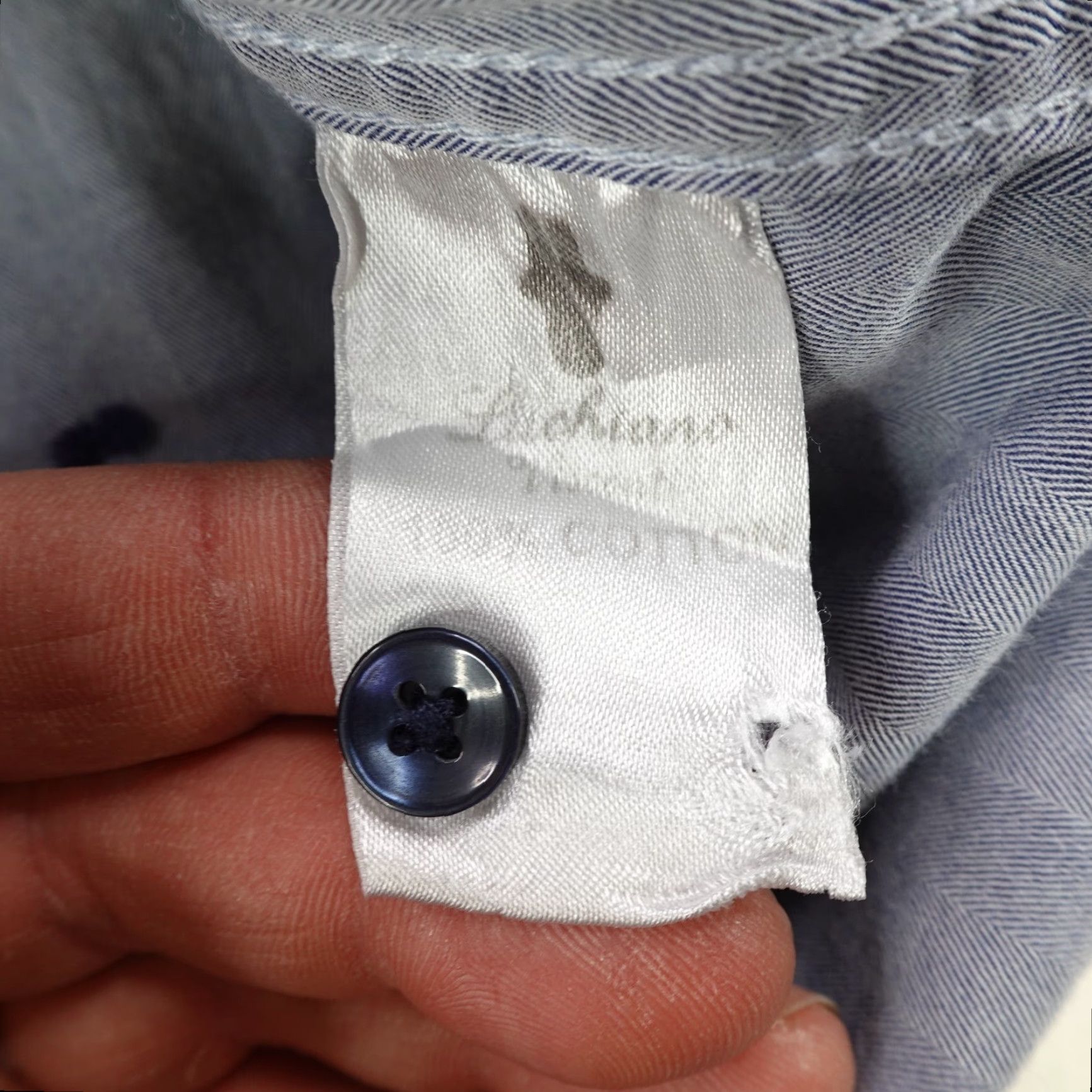 Luchiano Visconti VINTAGE Luchiano Visconti Shirt Men XL Blue Skull Polka Dot Button-Up Long Sleeve Casual Business Party Size US XL / EU 56 / 4 - 5 Thumbnail